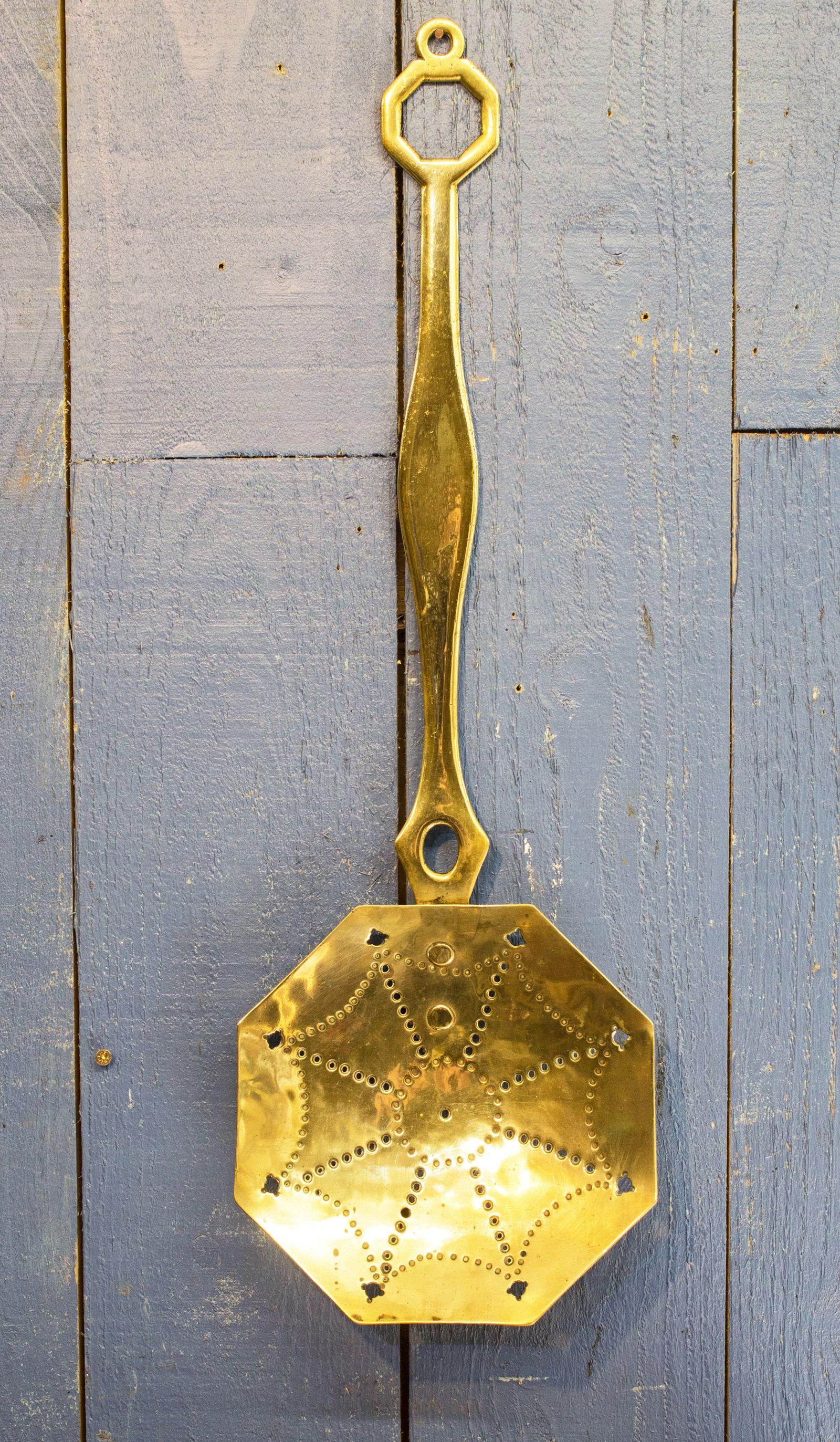 Victorian Brass Milk Skimmer (1 of 7)