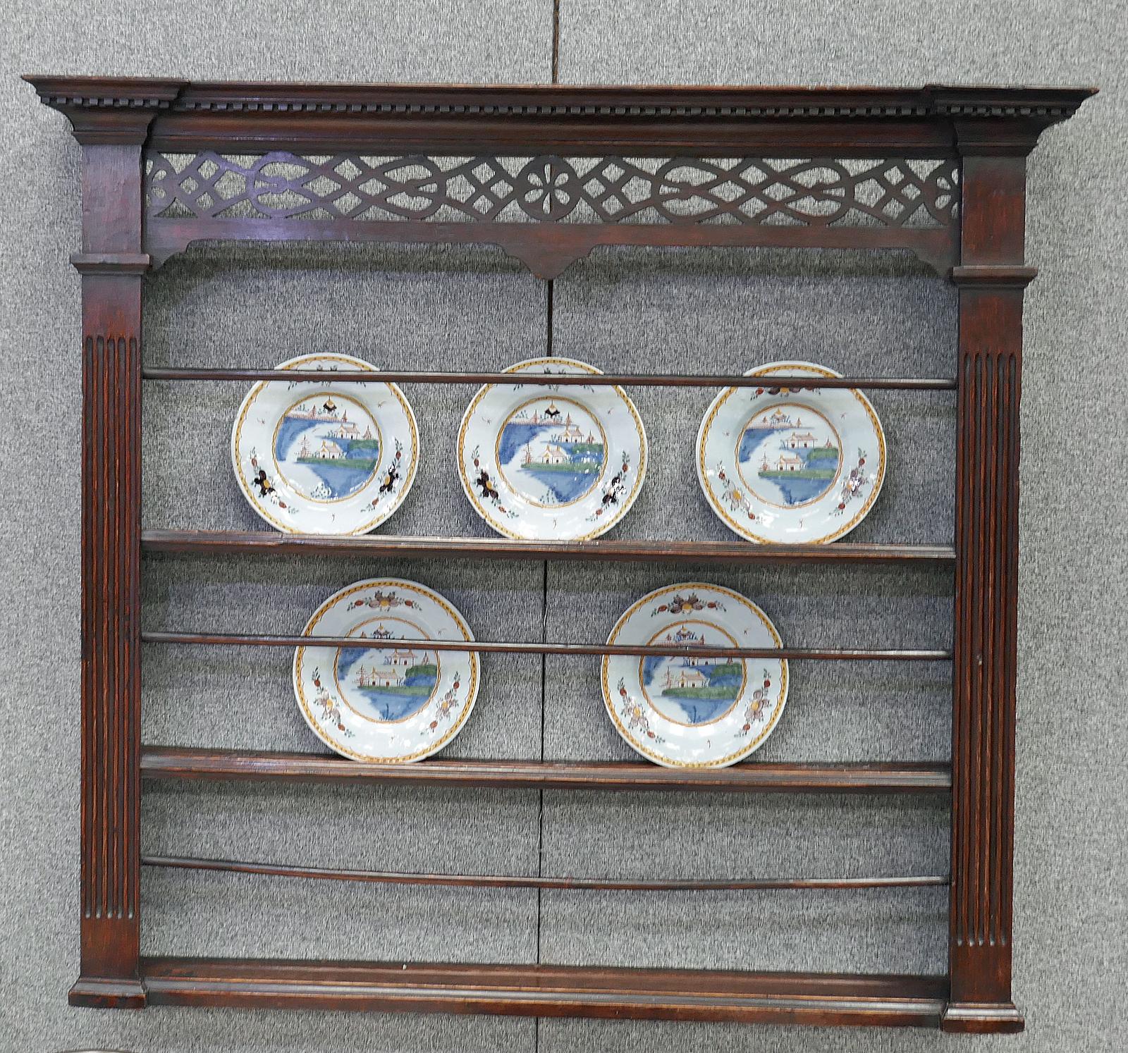 Antique Country Furniture 18th Century Oak & Pine Delft Rack with Corinthian Columns. (1 of 3)