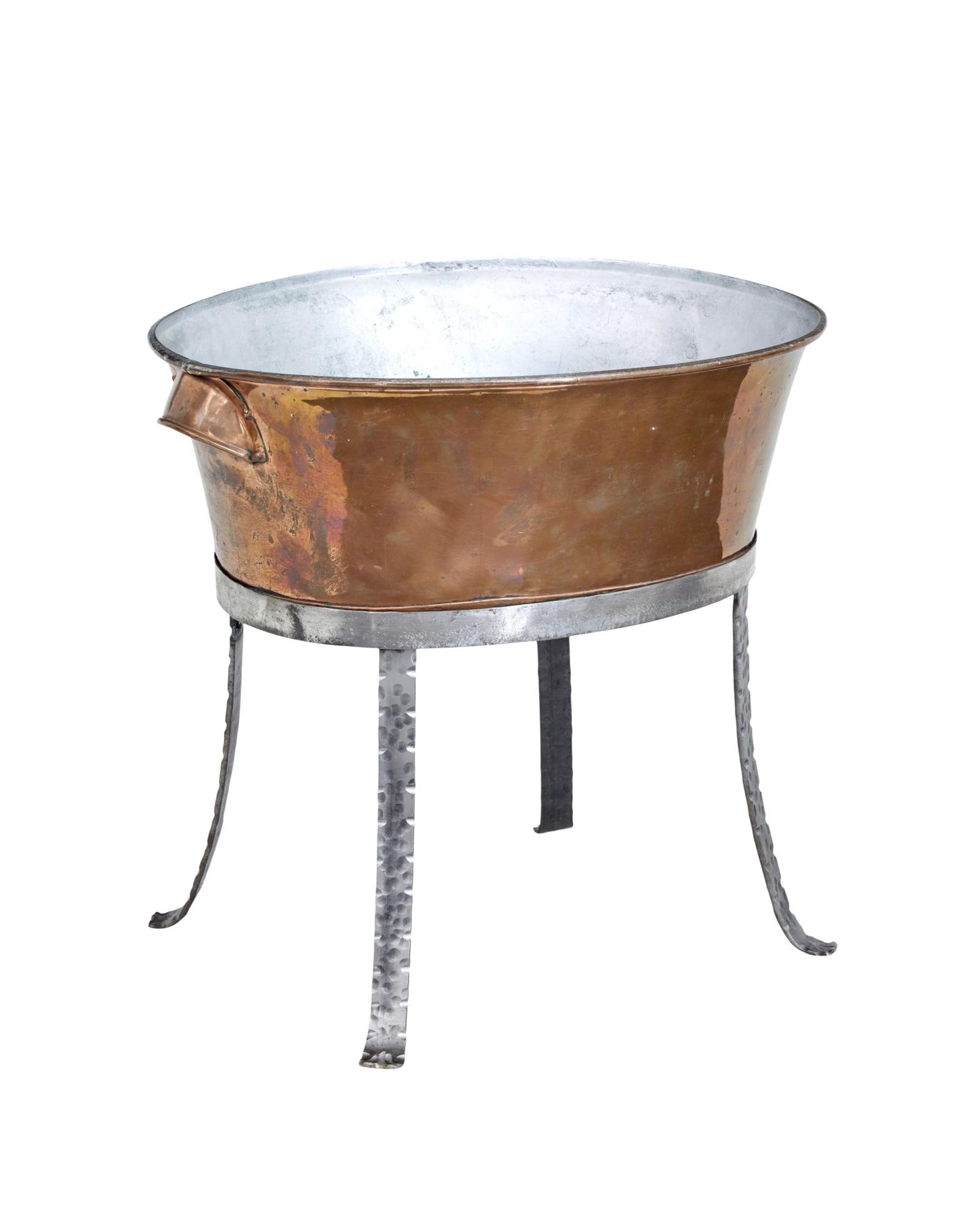 19th Century Arts & Crafts Copper Bowl on Stand (1 of 6)