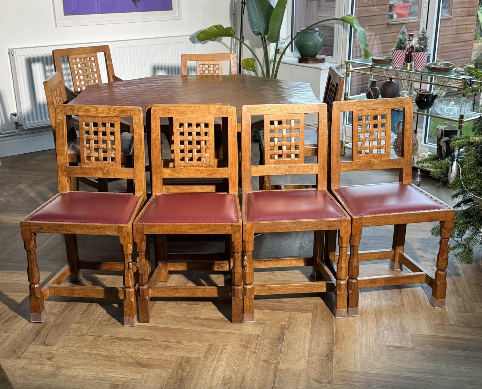Set of 4 Mouseman Chairs (1 of 4) Set of 4 Mouseman Chairs (1 of 4)