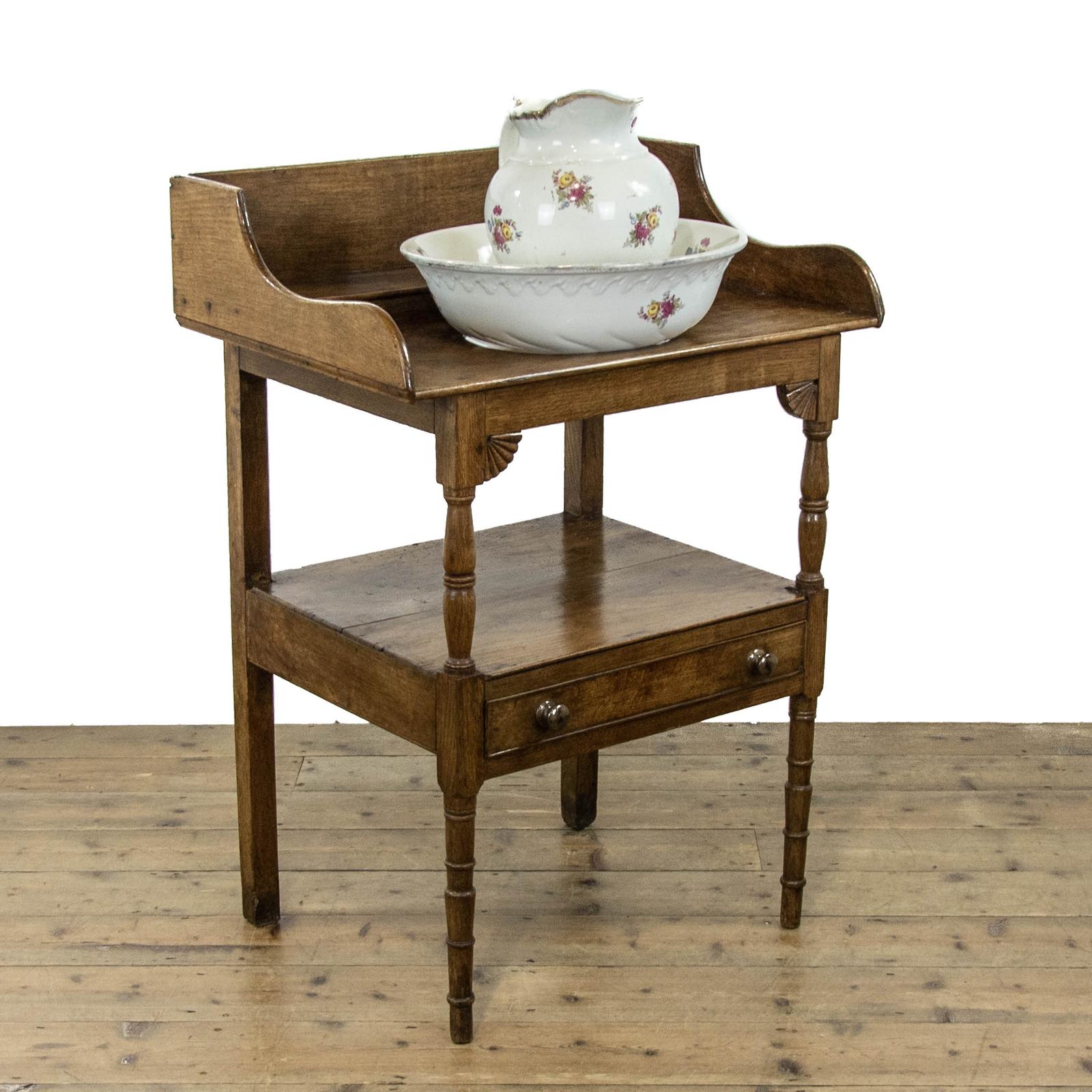 Antique Oak Washstand with Drawer (1 of 9) Antique Oak Washstand with Drawer (1 of 9)