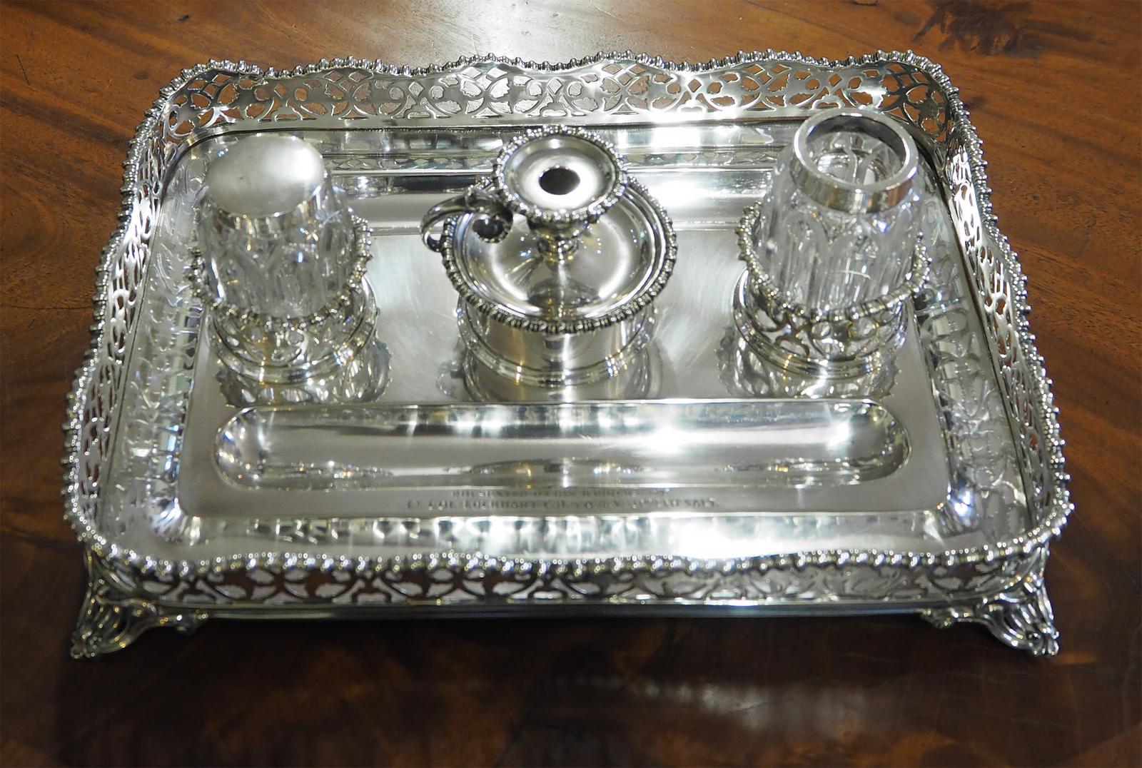 Fine Elkington Silver Plated Desk Set (1 of 9) Fine Elkington Silver Plated Desk Set (1 of 9)