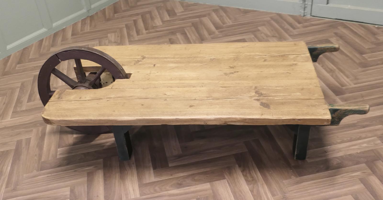 Quirky Coffee Table from a Country Pine Wheelbarrow (1 of 6)