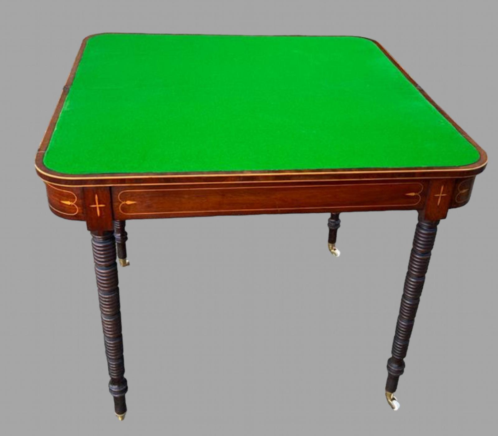 Late Georgian Mahogany Card Table (1 of 6)