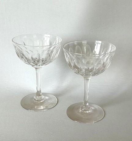 Beautiful Pair of Victorian Cut Glass Champagne Bowls (1 of 6)