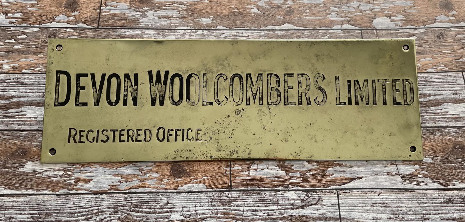 “Devon Woolcombers” Office Sign (1 of 2)