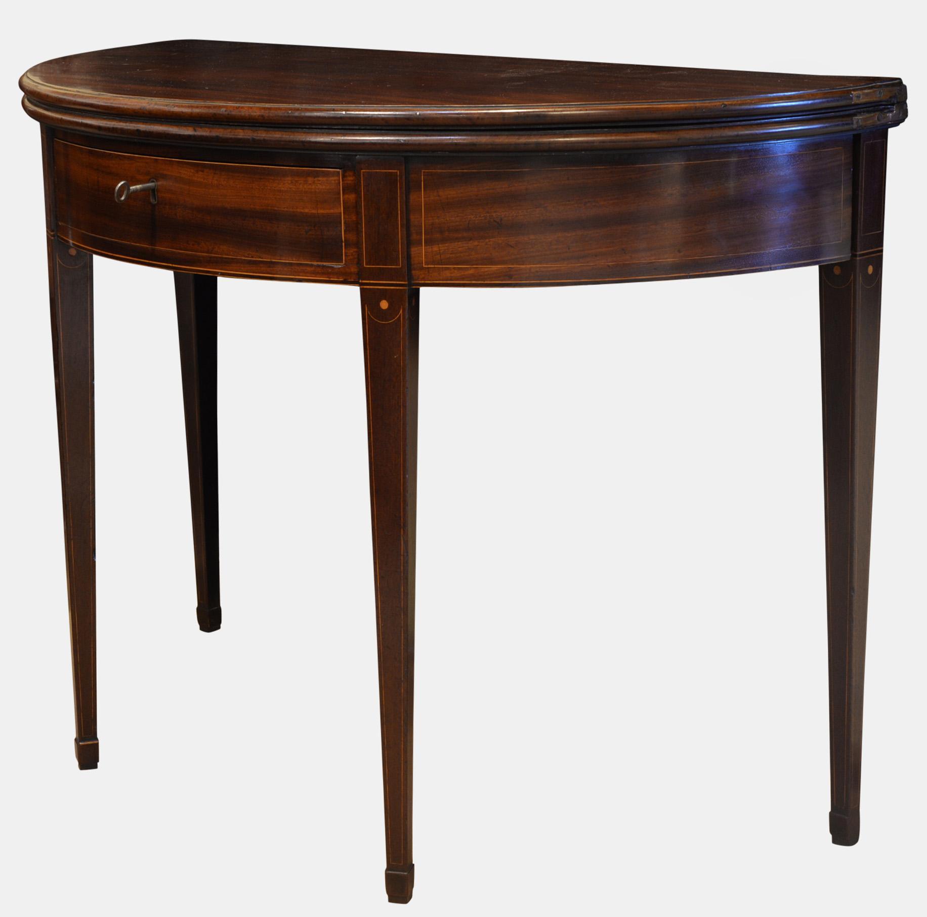 18th Century Mahogany Demi Lune Tea Table c.1780 (1 of 1) 18th Century Mahogany Demi Lune Tea Table c.1780 (1 of 1)