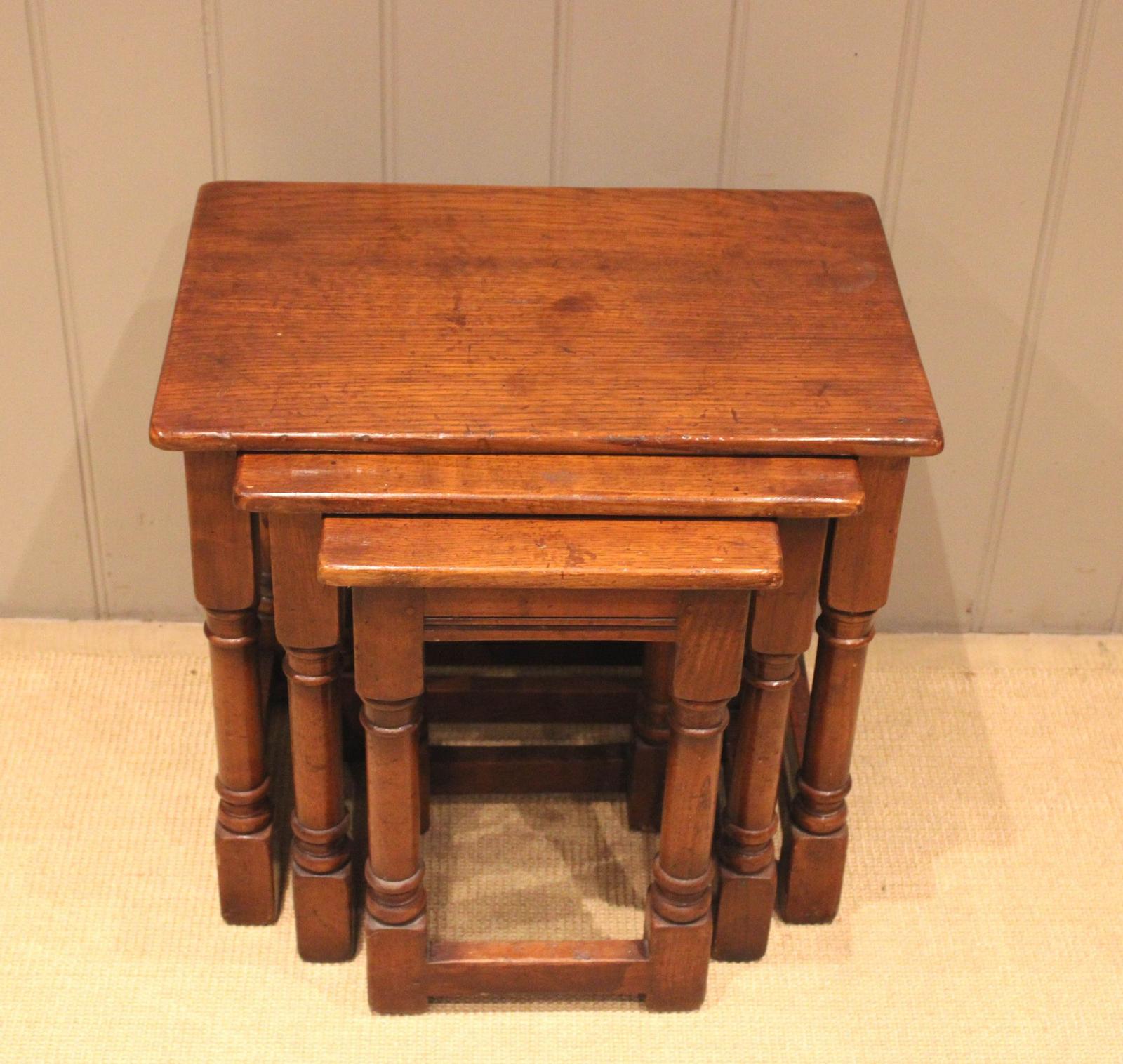 Oak Nest of Three Tables (1 of 11) Oak Nest of Three Tables (1 of 11)