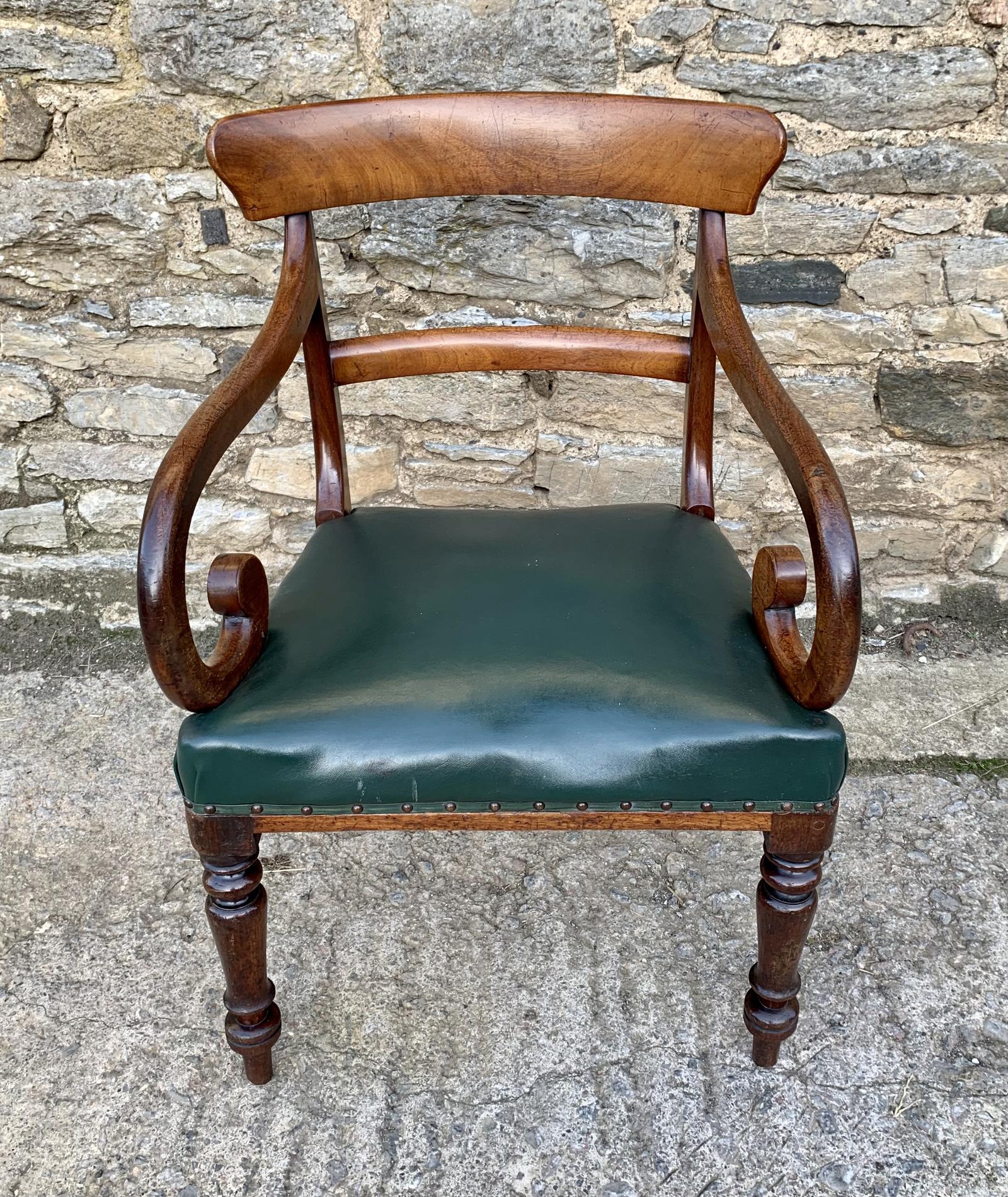 Regency Mahogany Scroll Arm Carver Chair (1 of 14) Regency Mahogany Scroll Arm Carver Chair (1 of 14)