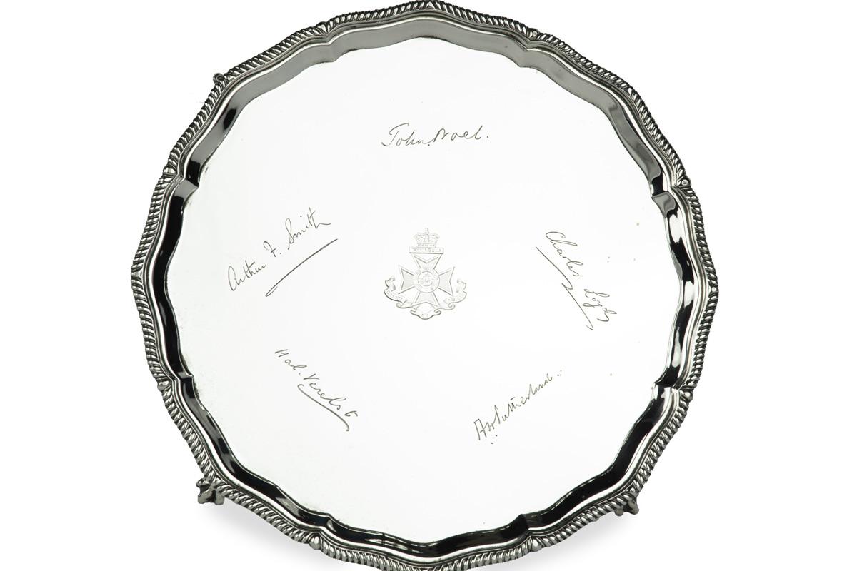 George V Silver Presentation Salver for The King’s Royal Rifle Corps (60th Regiment of Foot) (1 of 3)