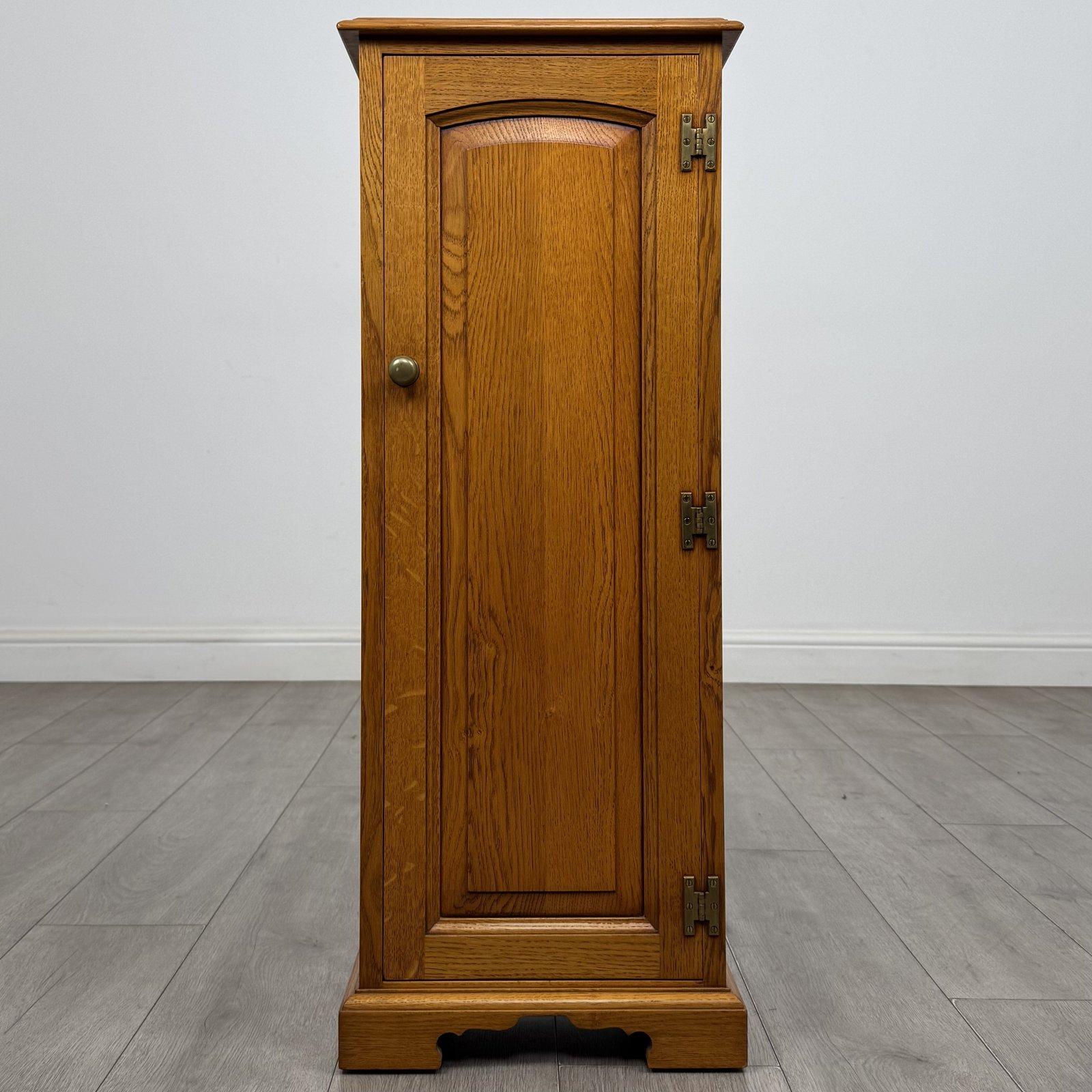 Vintage Narrow Oak Cupboard | Arched Panel Door & Brass Hinges | AF-6678 (1 of 10) Vintage Narrow Oak Cupboard | Arched Panel Door & Brass Hinges | AF-6678 (1 of 10)