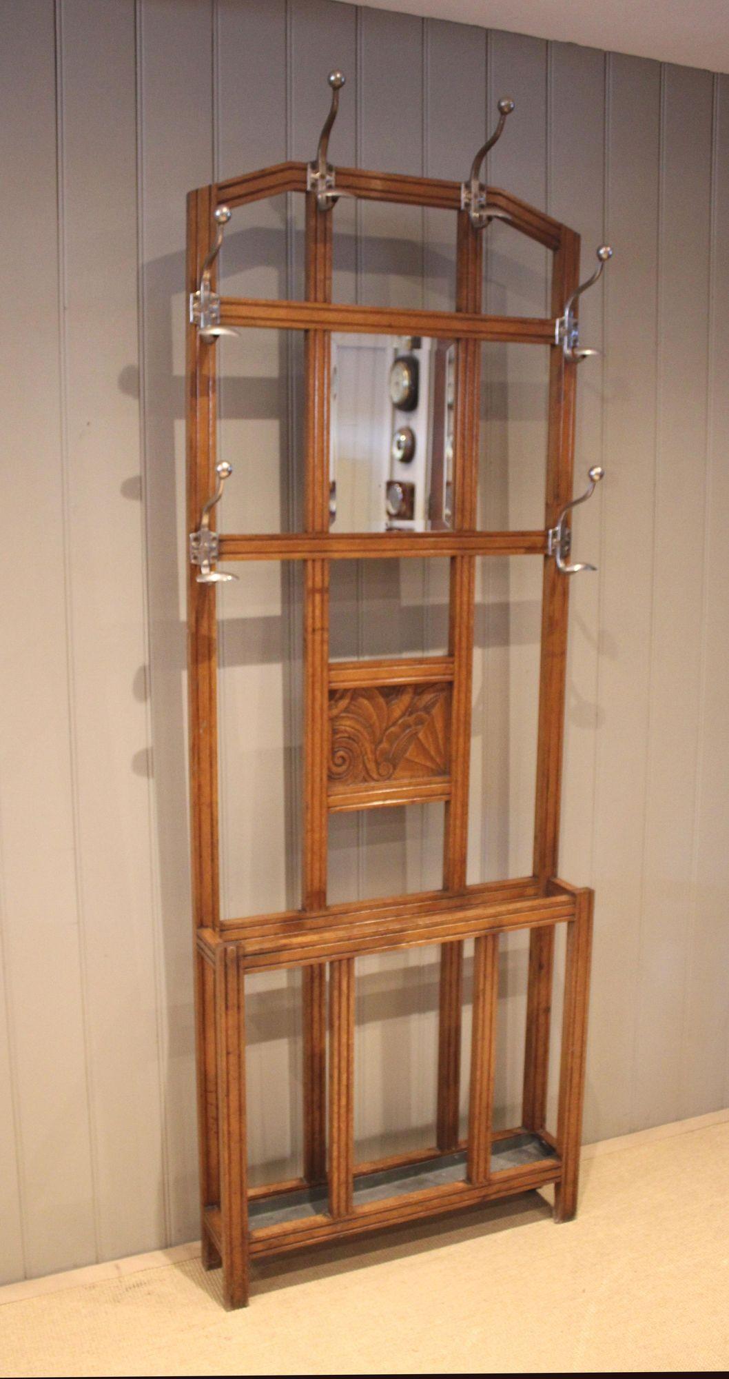 Narrow French Oak Hall Stand (1 of 12) Narrow French Oak Hall Stand (1 of 12)