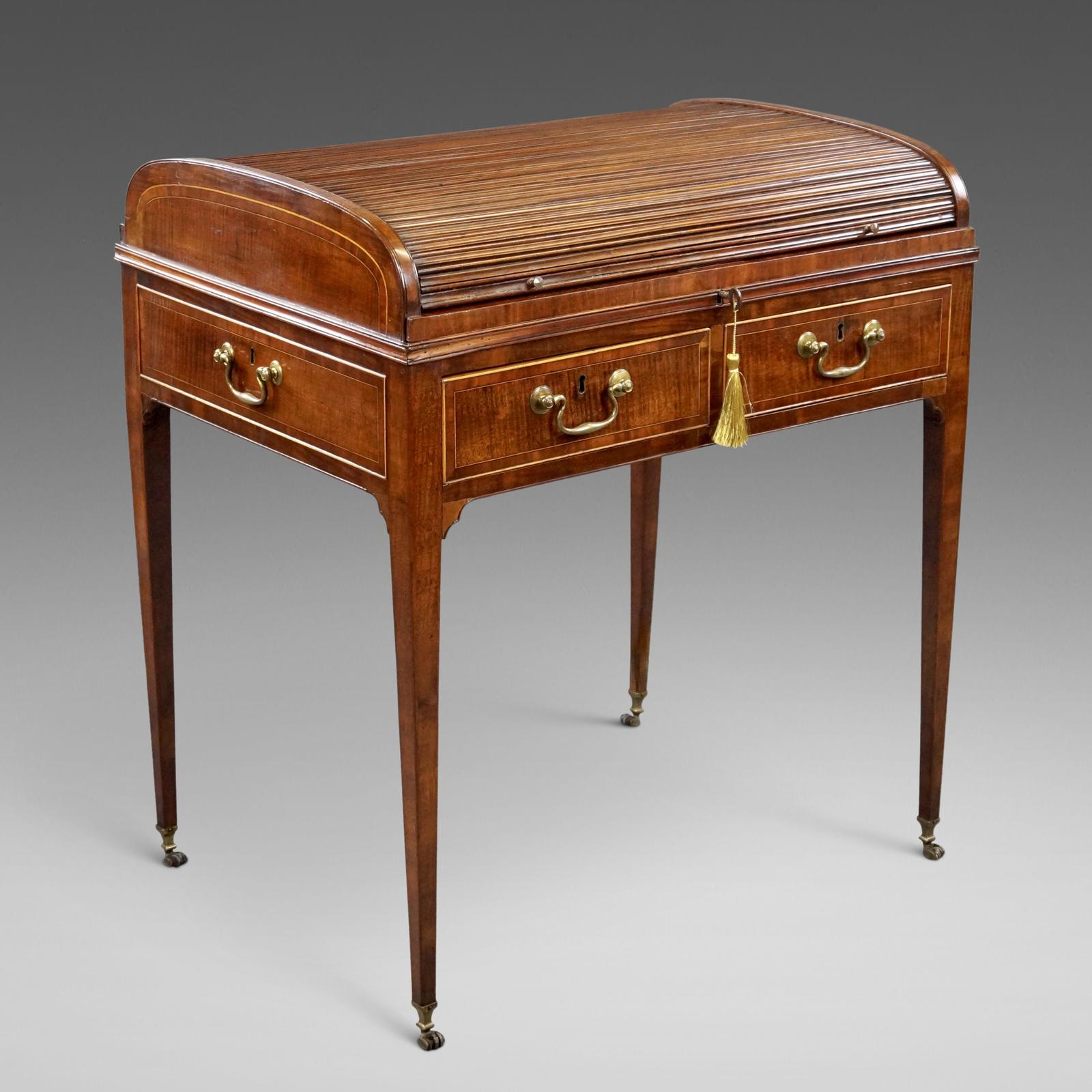 A Rare George III Tambour Desk (1 of 7)