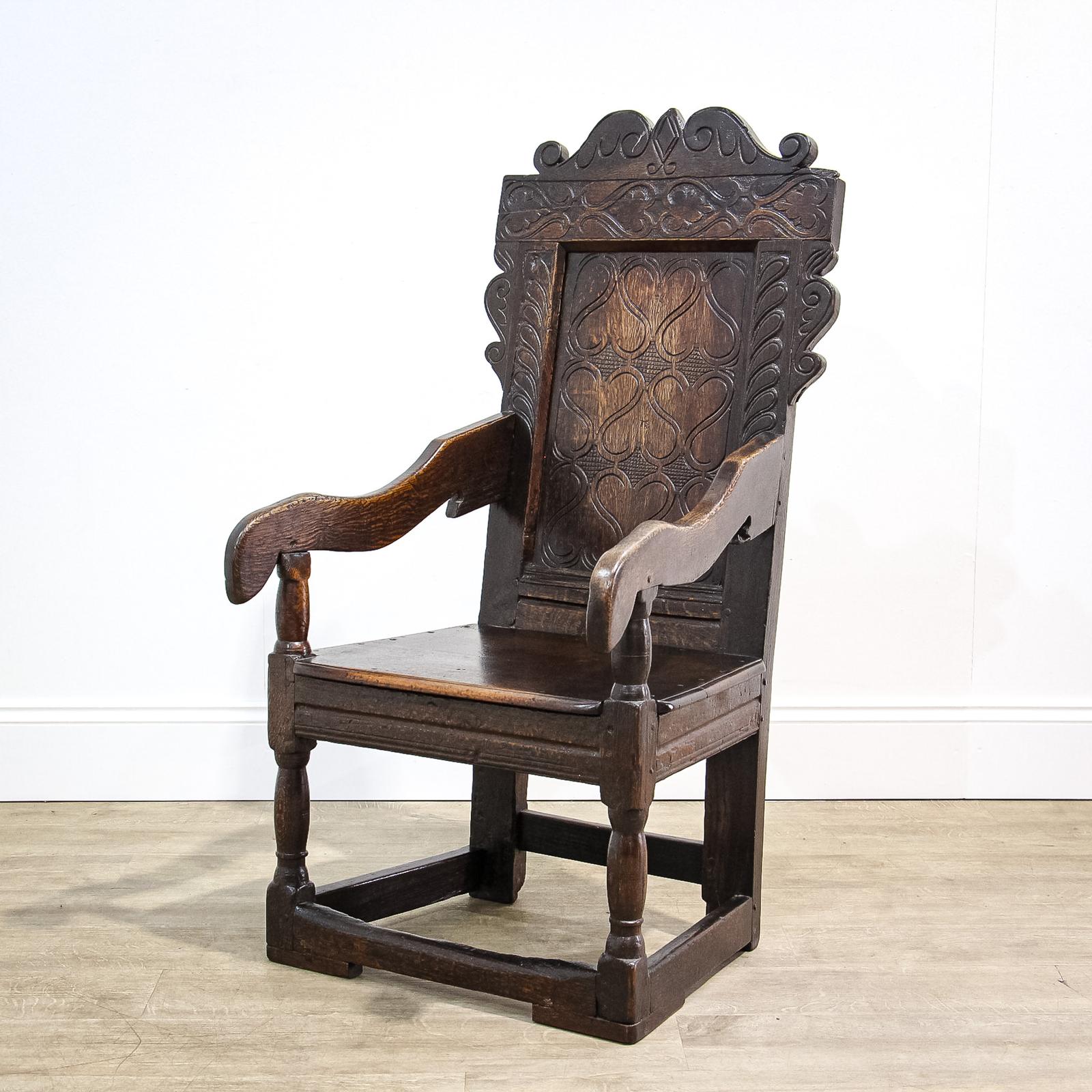 17th Century Charles I Oak Wainscot Chair (1 of 14)