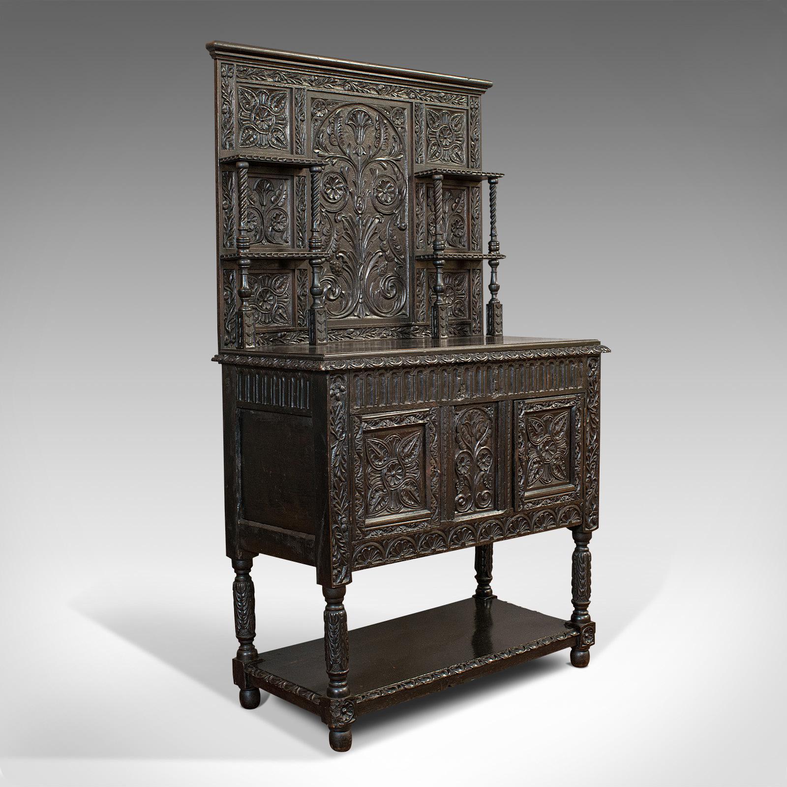 Antique Charles II Revival Dresser, English, Oak, Sideboard, Victorian c.1880 (1 of 10)
