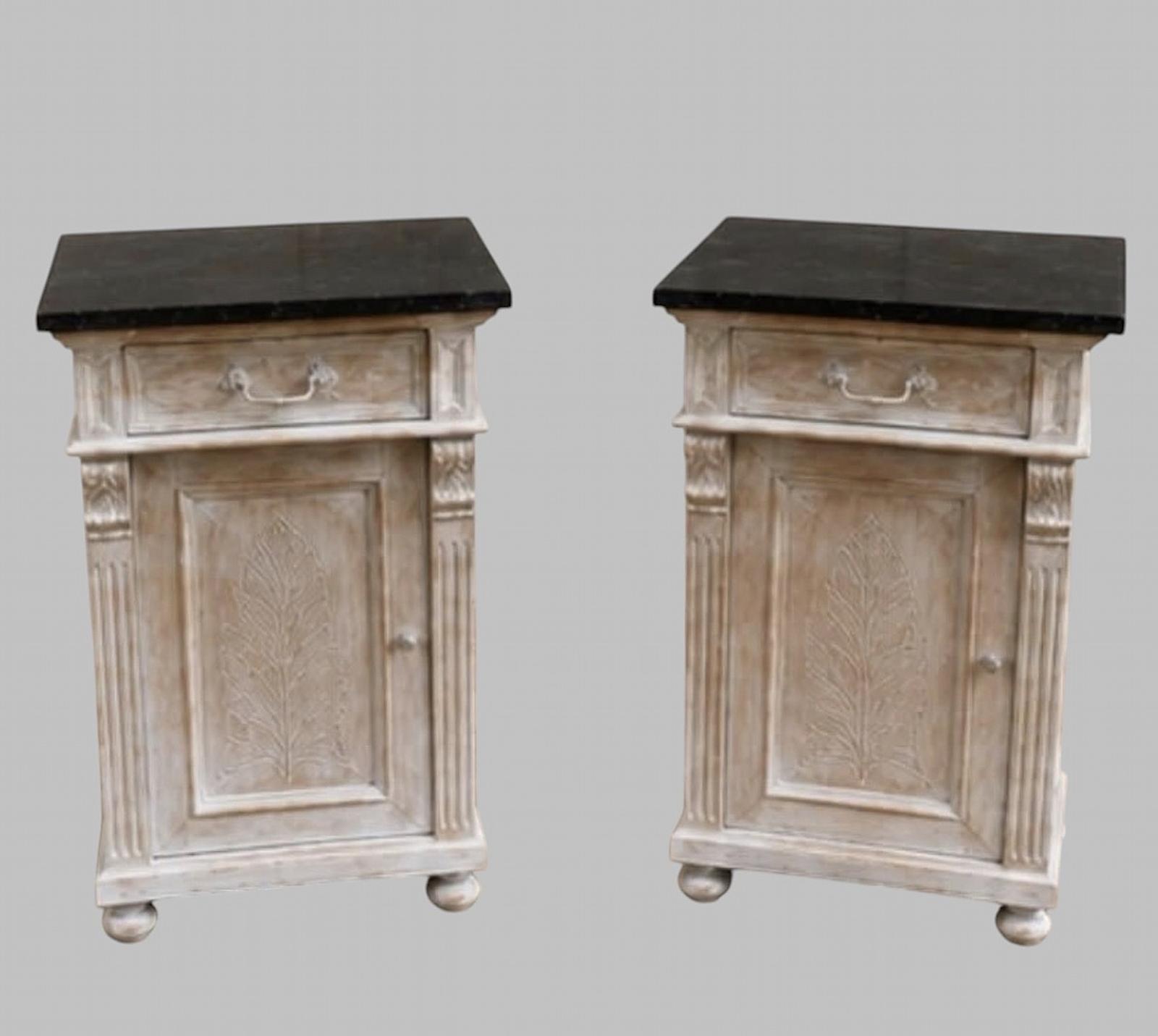 Pair of Decorative Painted Bedside Cabinets C1900 (1 of 6) Pair of Decorative Painted Bedside Cabinets C1900 (1 of 6)