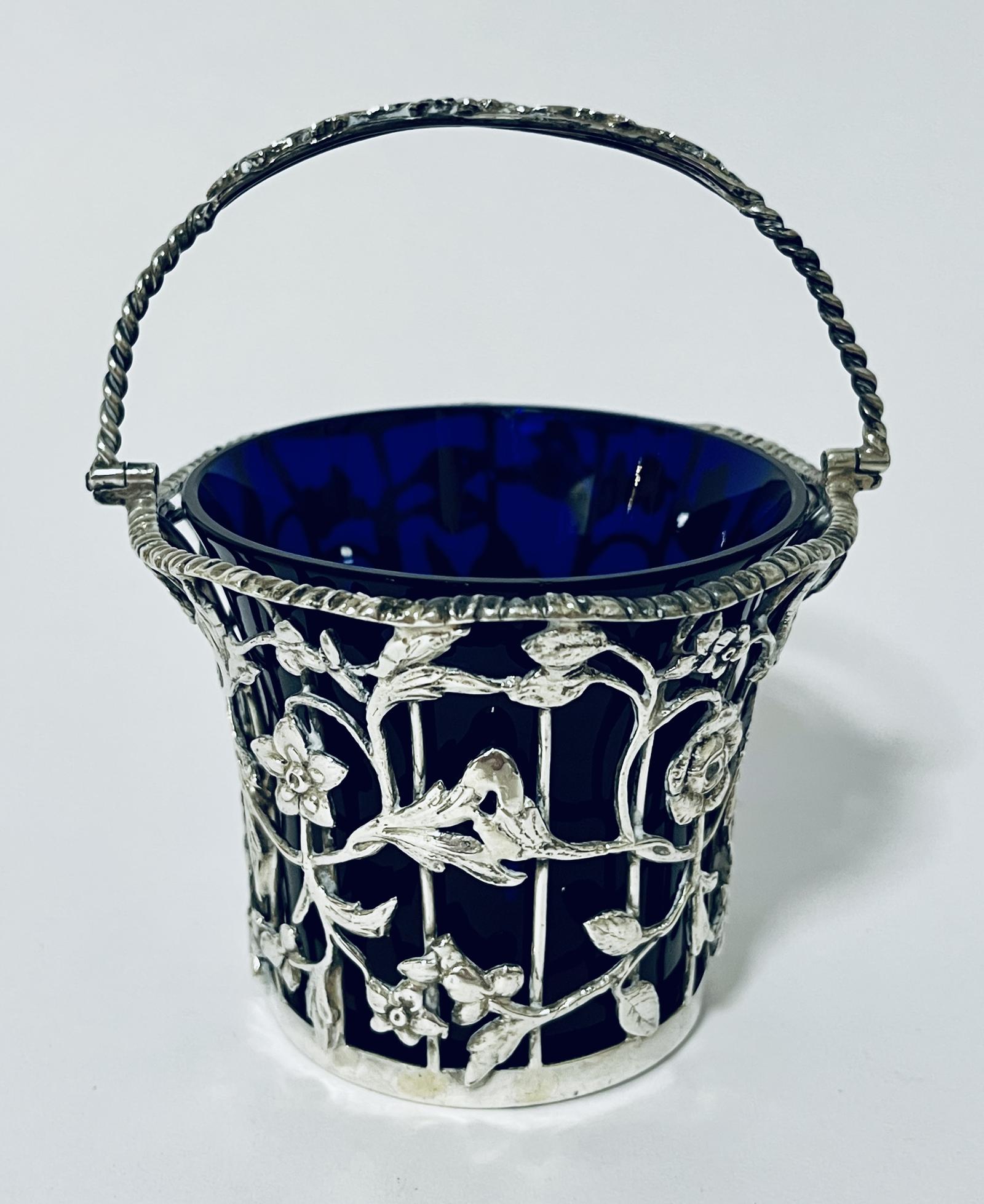 Antique Silver Swing Handled Sugar Basket (1 of 10)