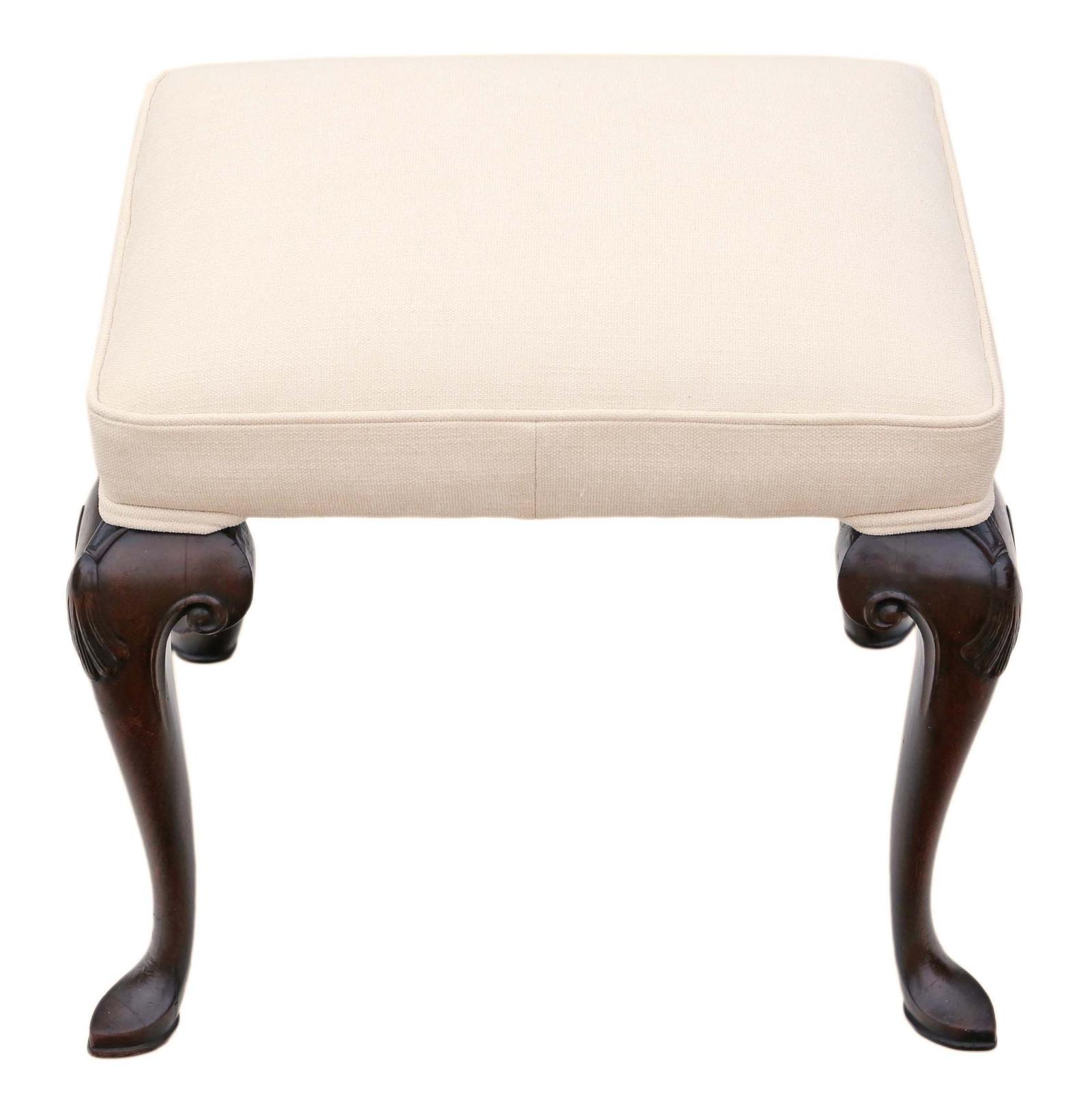 Antique George II Mahogany Stool from the Mid-18th Century of Quality Craftsmanship (1 of 5)