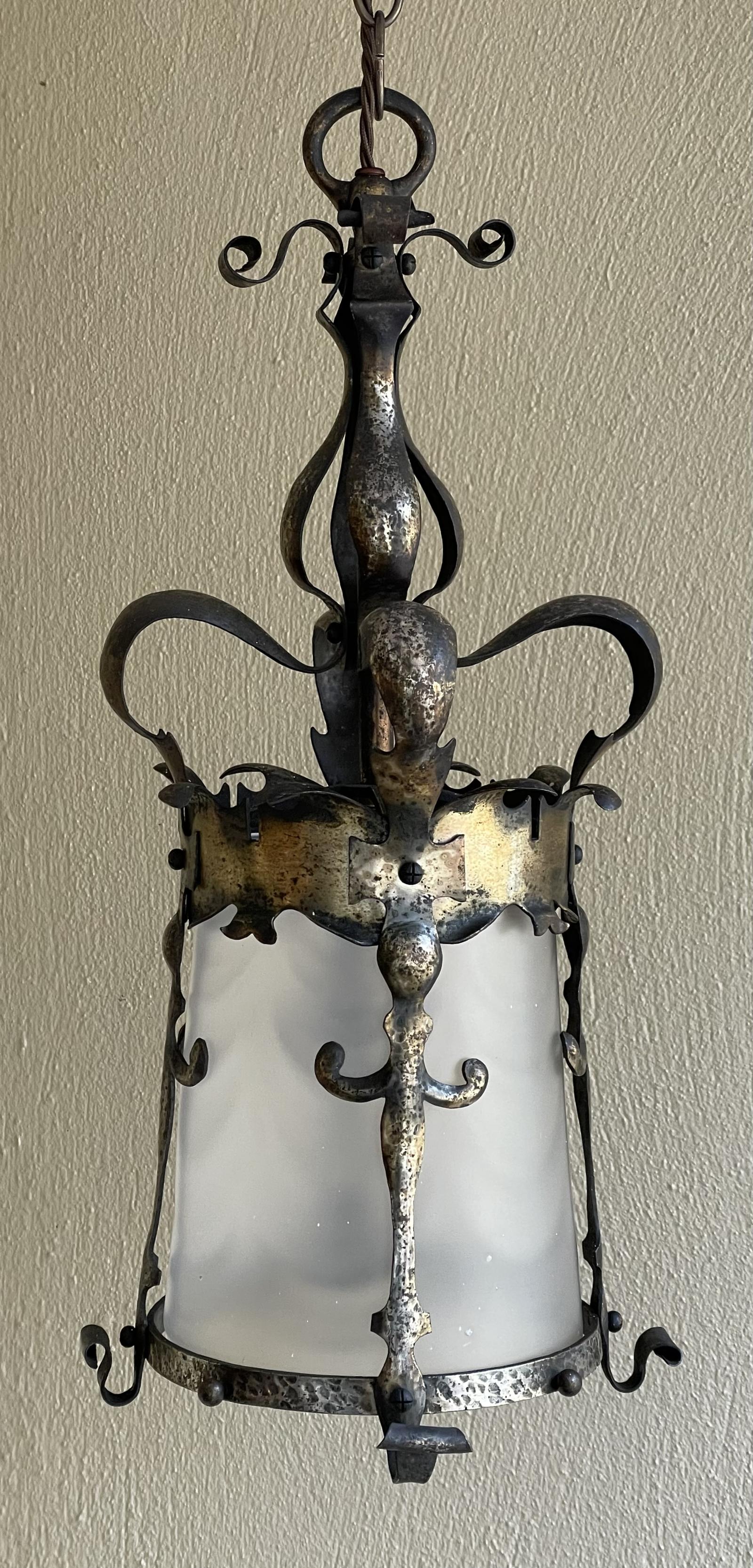 Wonderful Arts & Crafts Silver Plated Hall Lantern (1 of 7)