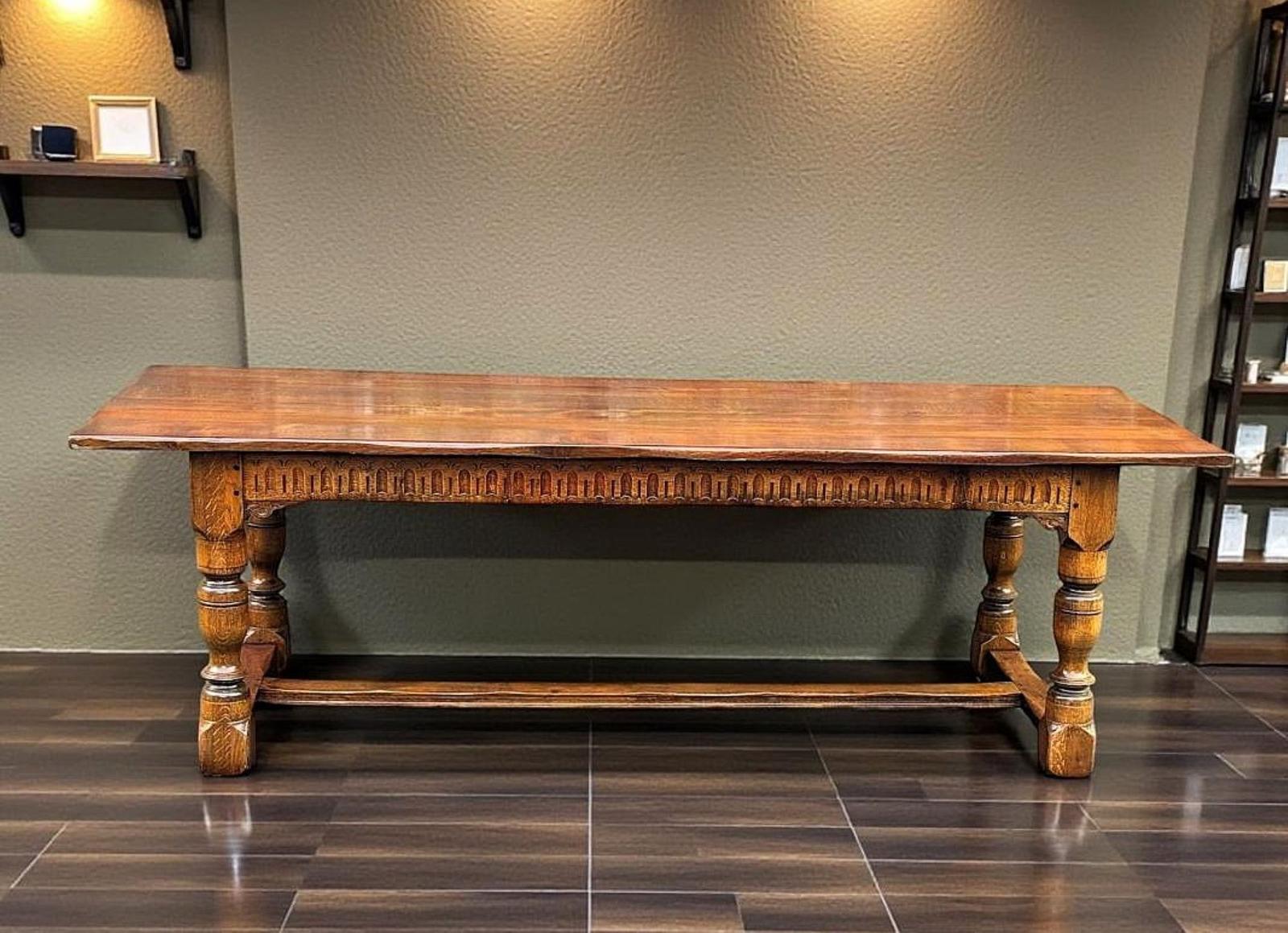 Large Oak Refectory Dining Table 8 - 10 Seater (1 of 8) Large Oak Refectory Dining Table 8 - 10 Seater (1 of 8)