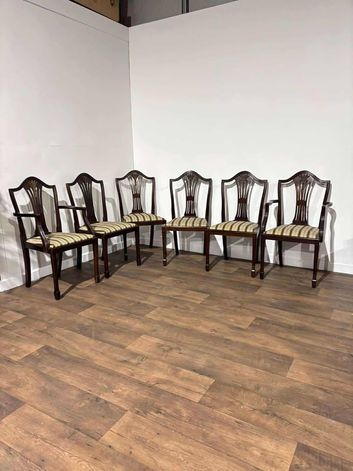 Set of Six Reproduction Mahogany Dining Chairs (Includes Two Carvers) (1 of 17)