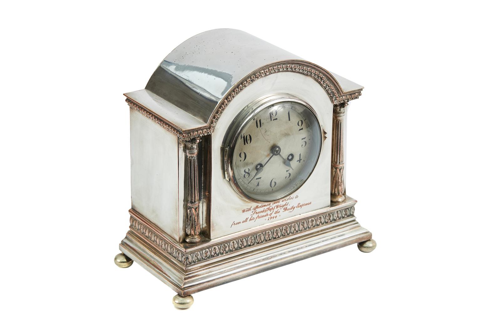 Fantastic Quality Silver Plated Desk Clock (1 of 6) Fantastic Quality Silver Plated Desk Clock (1 of 6)
