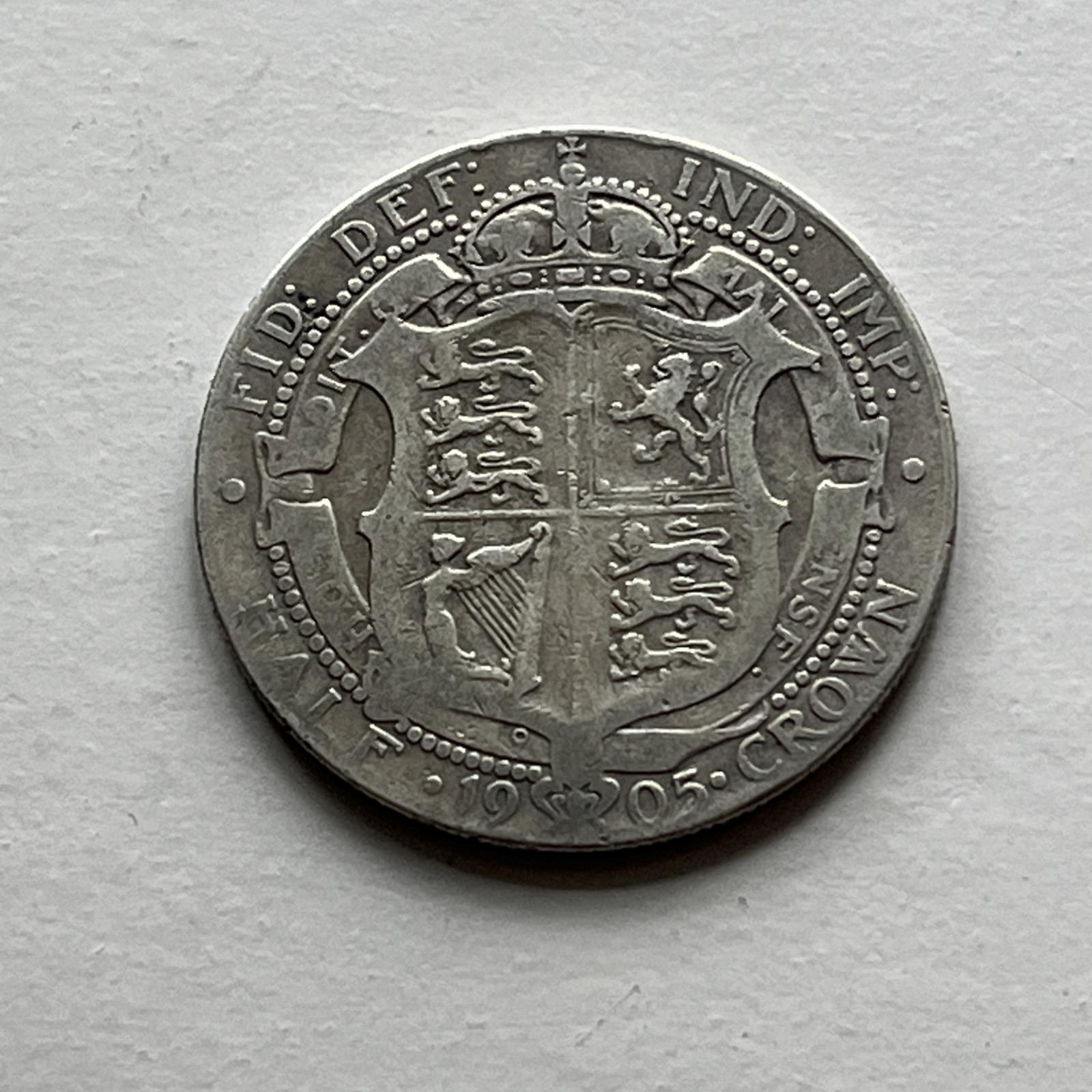Edward VII - Silver 1905 Halfcrown (1 of 9)