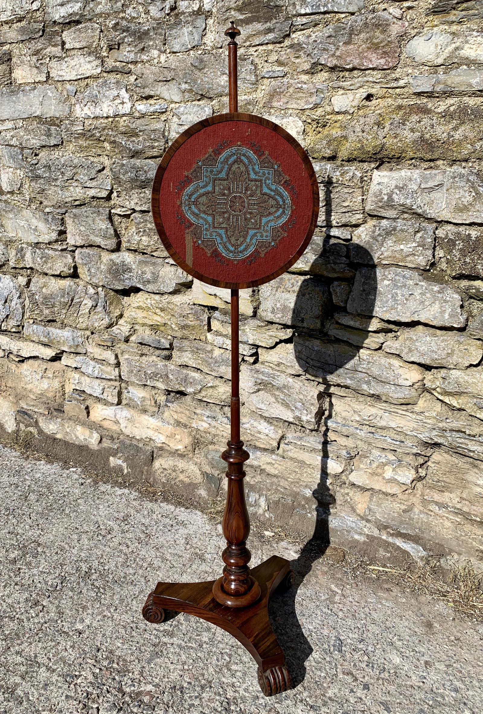 Regency Rosewood Beaded Pole Screen (1 of 18)