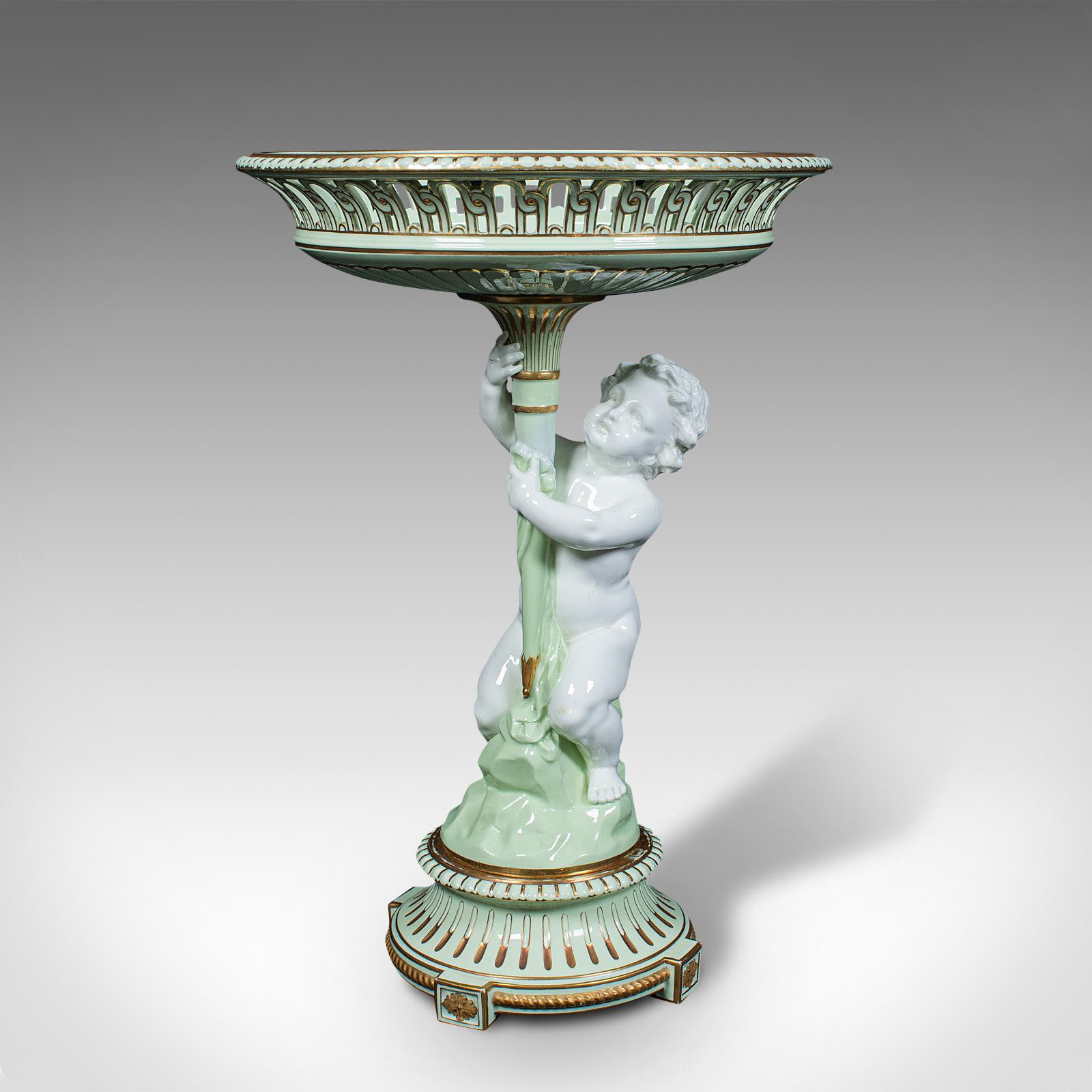 Antique Cherub Compote Dish, English, Decorative Putti, Grape Bowl, Victorian (1 of 12)