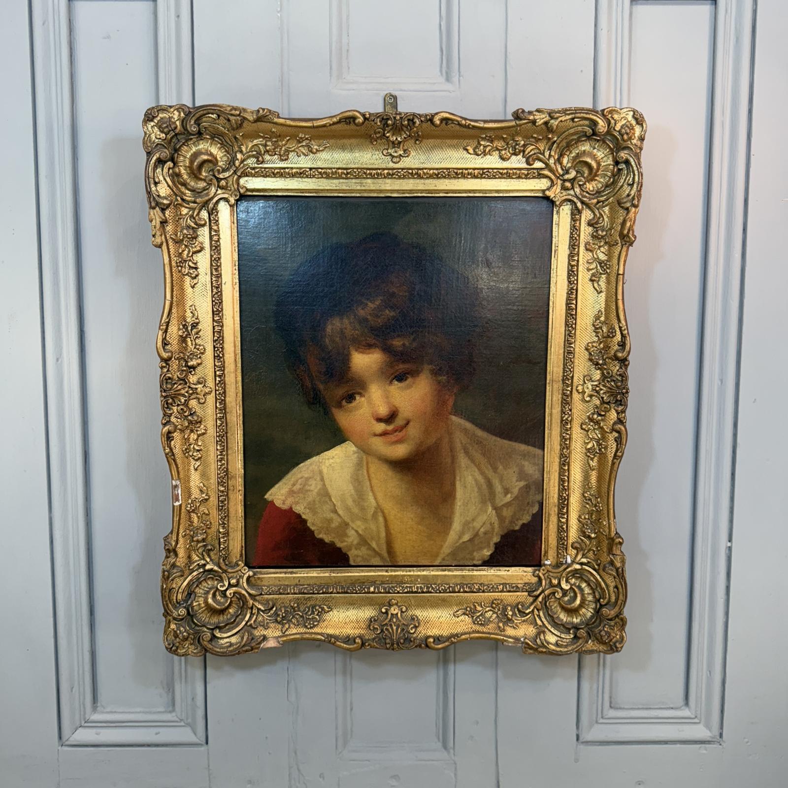 Antique Oil Painting Portrait of Young Girl (1 of 14)