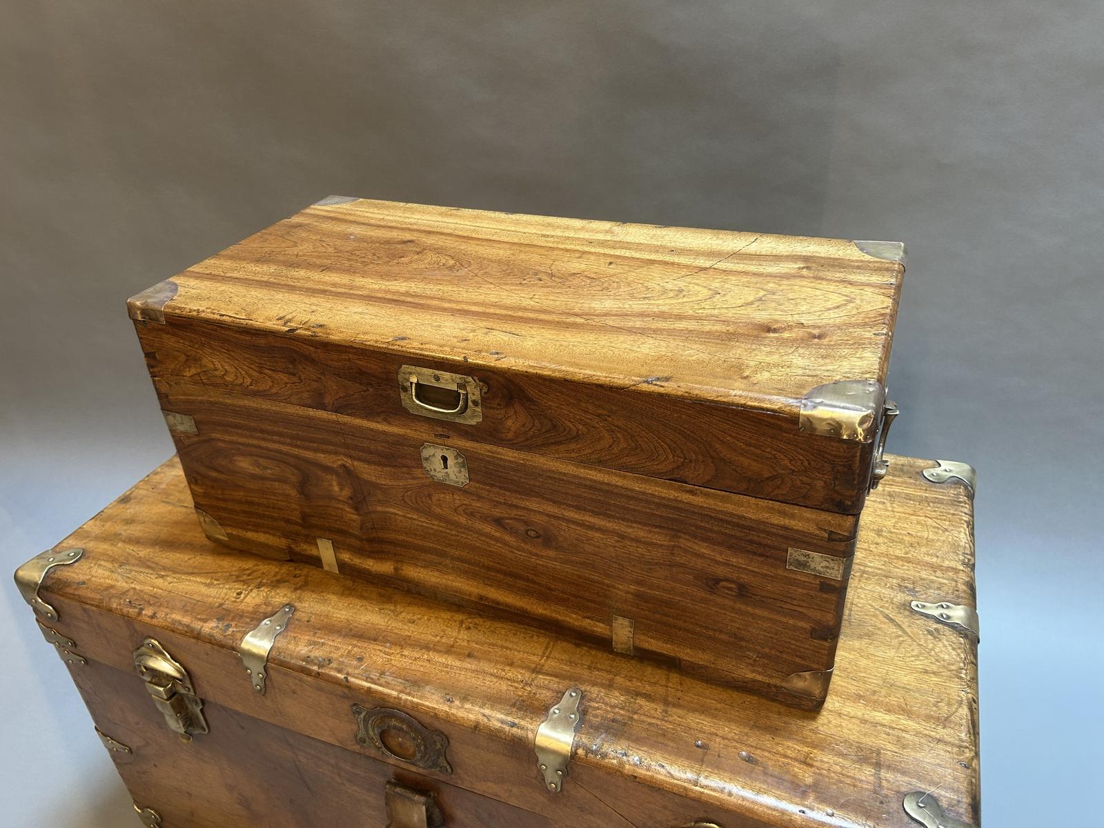 19th Century Small Camphor Campaign Trunk (1 of 11)