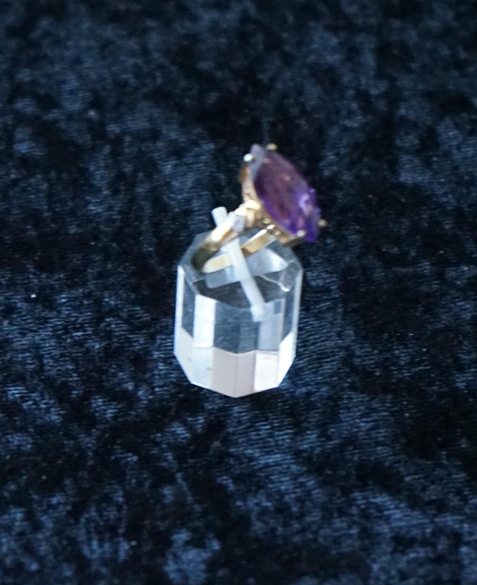 Gold on 925 Silver Marquise Diamond Ring Boxed- Ideal Gift (1 of 11)