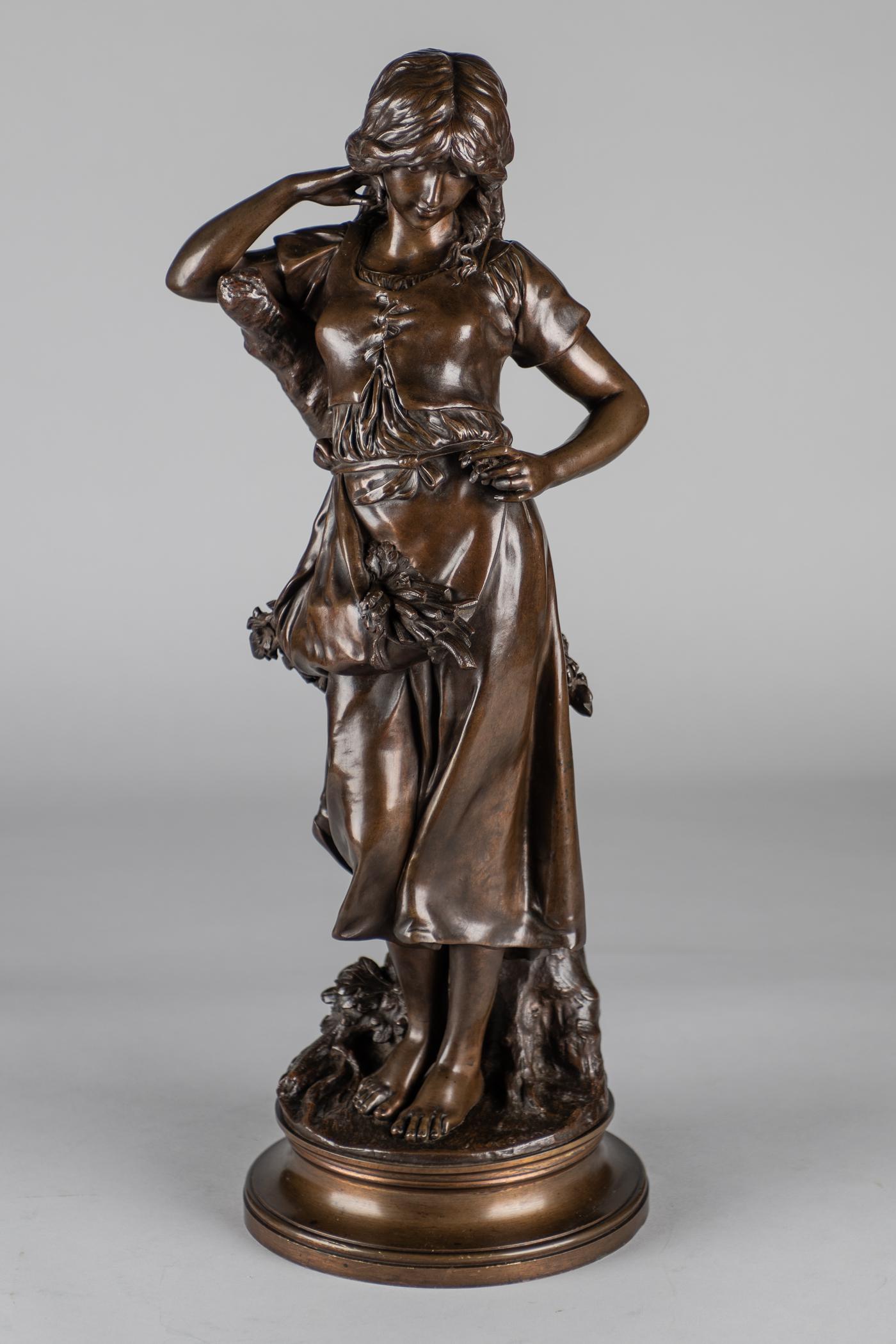 Large 19th Century French Bronze Sculpture of Female - Signed A.Gaude (1 of 9)