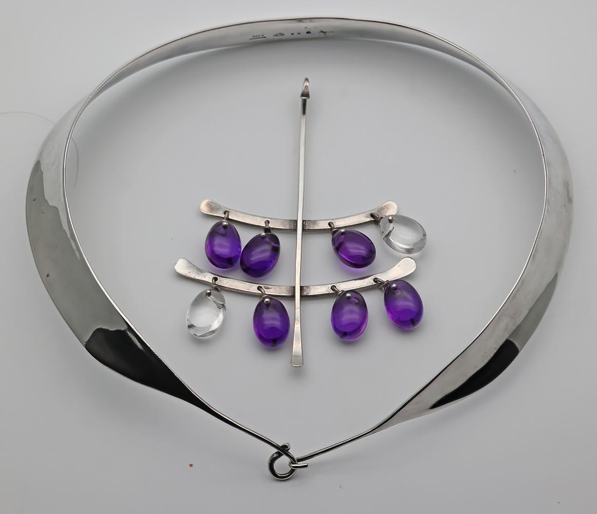 Rare Georg Jensen Silver Torun Collar & Teardrop Pendant (1 of 7)