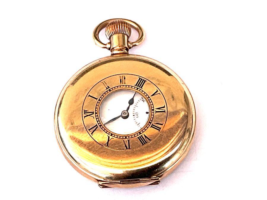 Pocket Watch Half Hunter Gold Plated (1 of 7) Pocket Watch Half Hunter Gold Plated (1 of 7)
