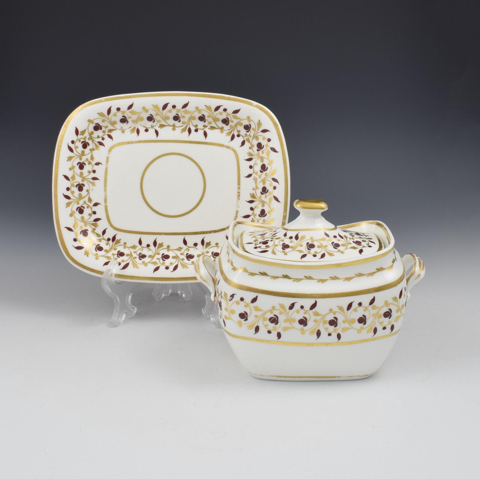 Spode Bone China Sucrier & Stand Pattern 1023 (1 of 8) Spode Bone China Sucrier & Stand Pattern 1023 (1 of 8)