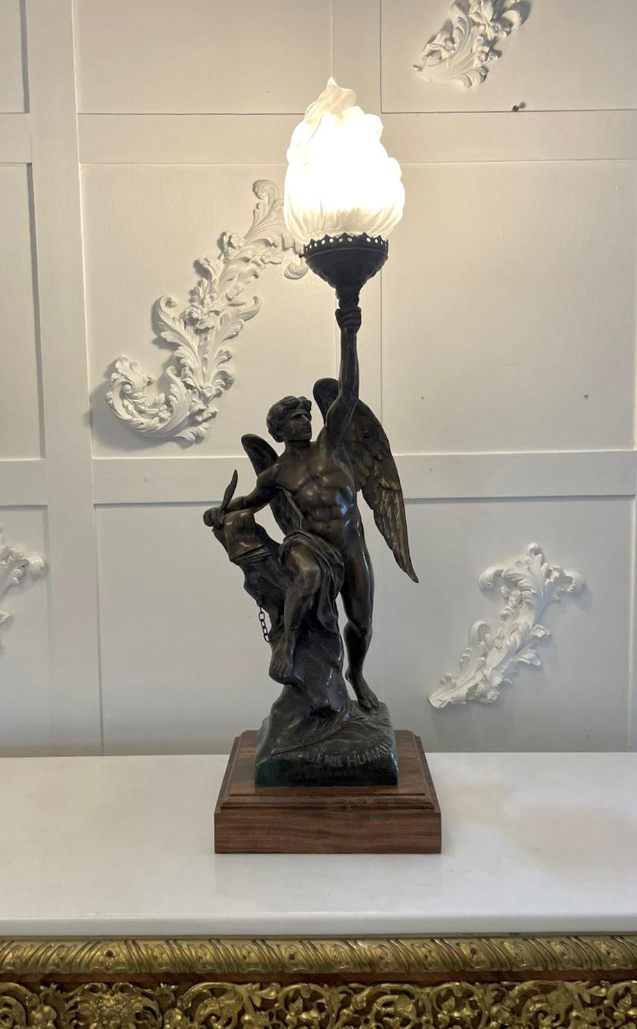 Quality Antique Victorian Angel Spelter Table Lamp (1 of 15) Quality Antique Victorian Angel Spelter Table Lamp (1 of 15)