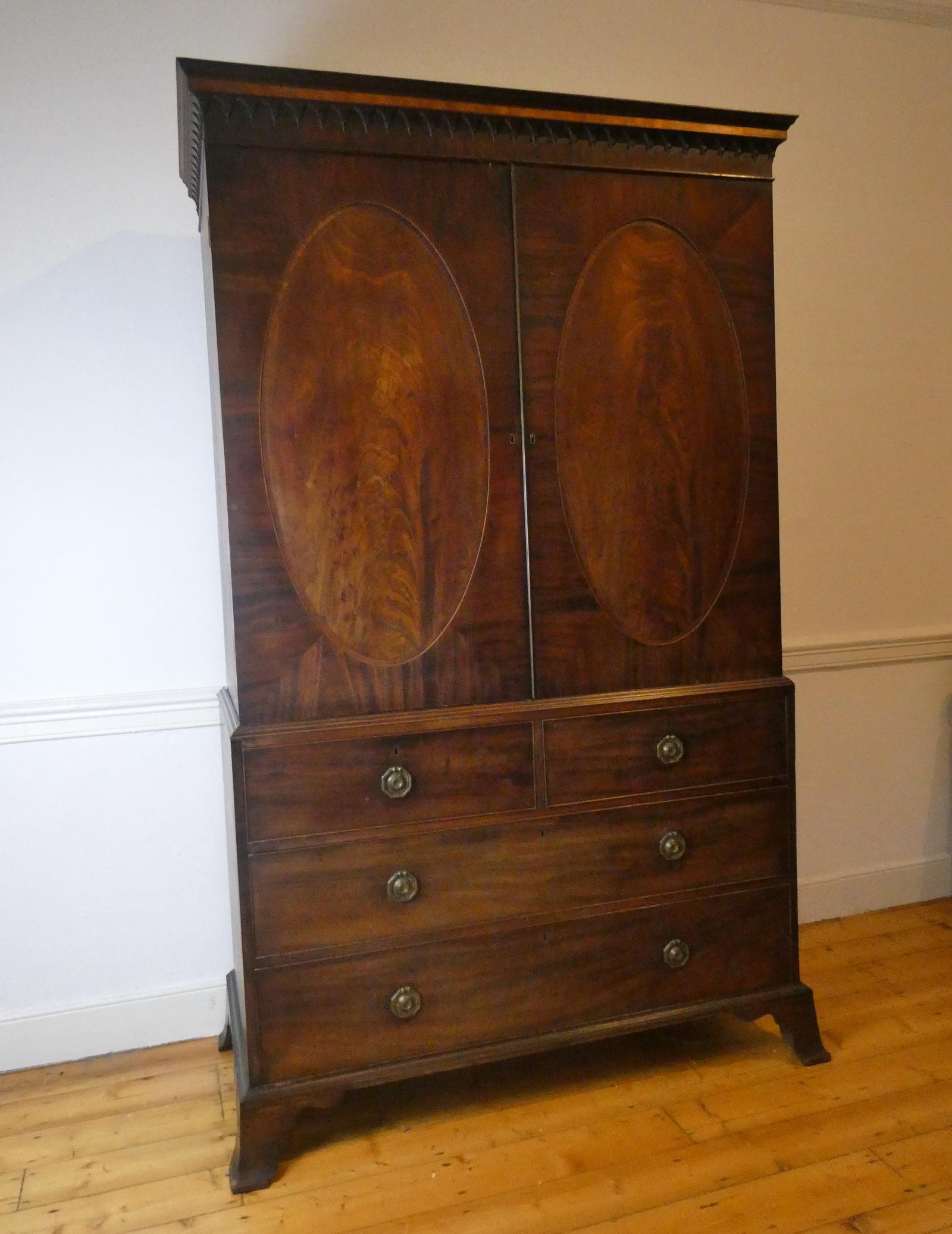 Large 18th Century Wardrobe Linen Press (1 of 12) Large 18th Century Wardrobe Linen Press (1 of 12)