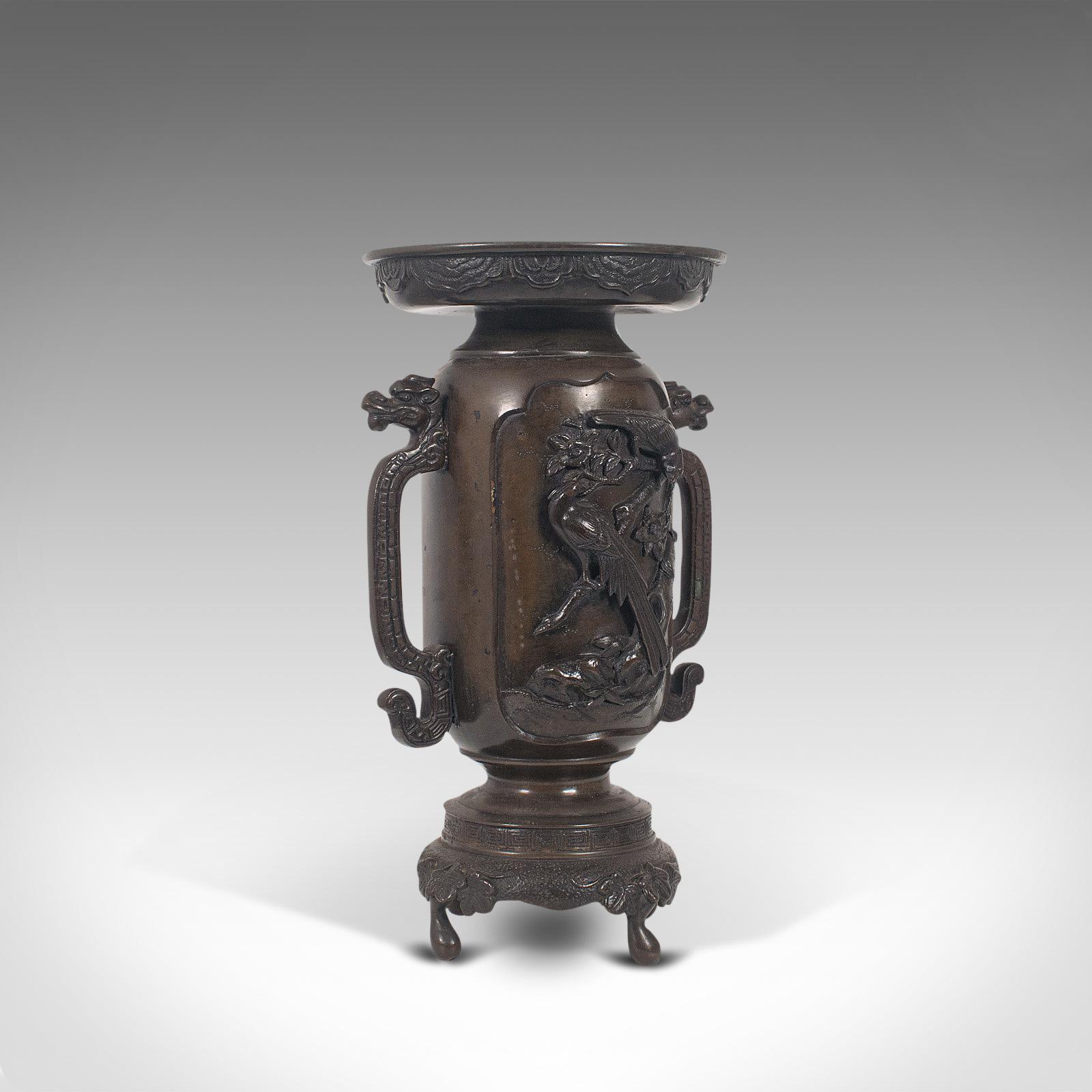 Antique Decorative Vase, Japanese, Bronze, Meiji Period c.1900 (1 of 12)