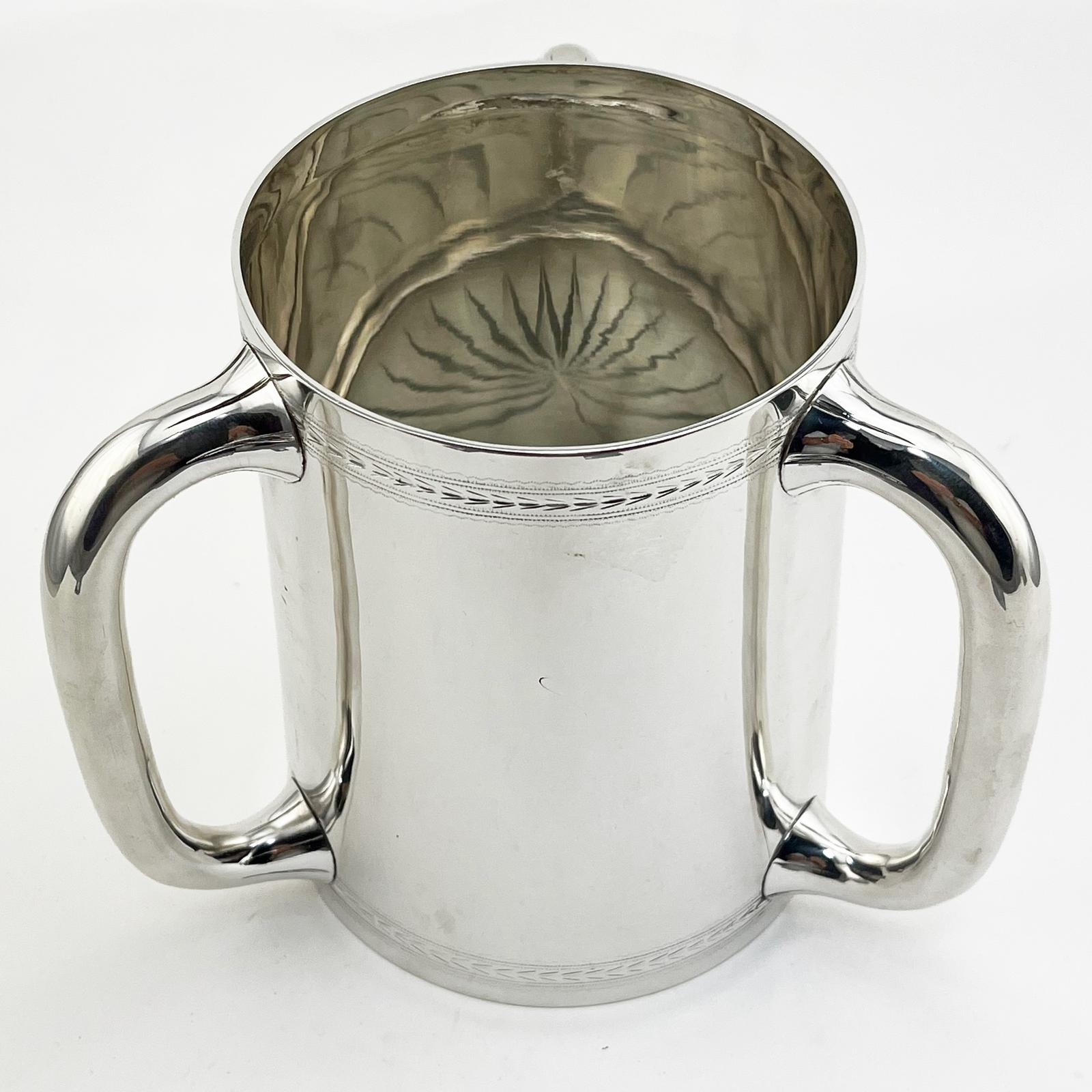 Late Victorian Silver Plated Three Handle Loving Cup or Trophy (1 of 5) Late Victorian Silver Plated Three Handle Loving Cup or Trophy (1 of 5)