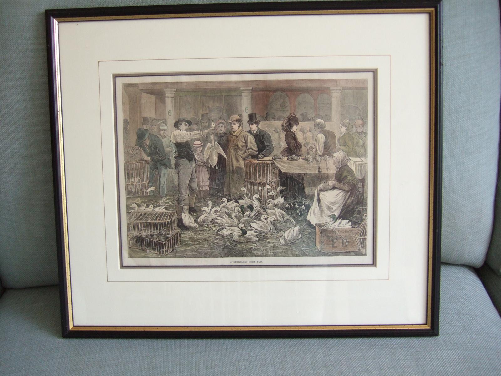 Antique Engraving of "A Michaelmas Goose Fair" from Illustrated London News 1873 (1 of 4)