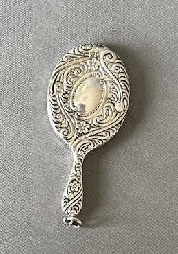 Edwardian Miniature Chester Silver Chatelaine Mirror (1 of 5)