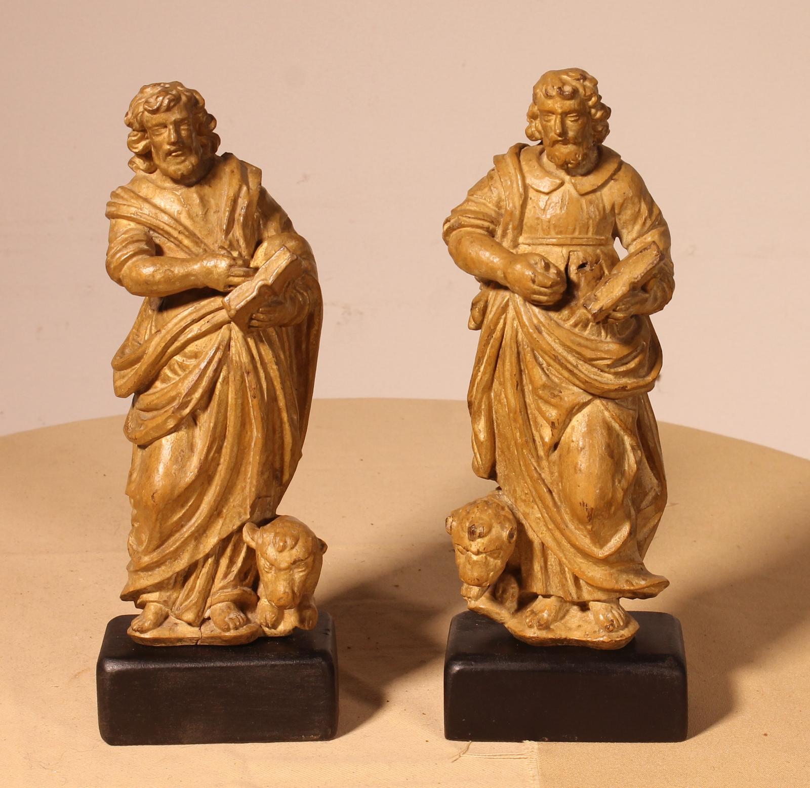 Pair Of Saint Mark In Walnut - 16th Century - Venice (1 of 13)