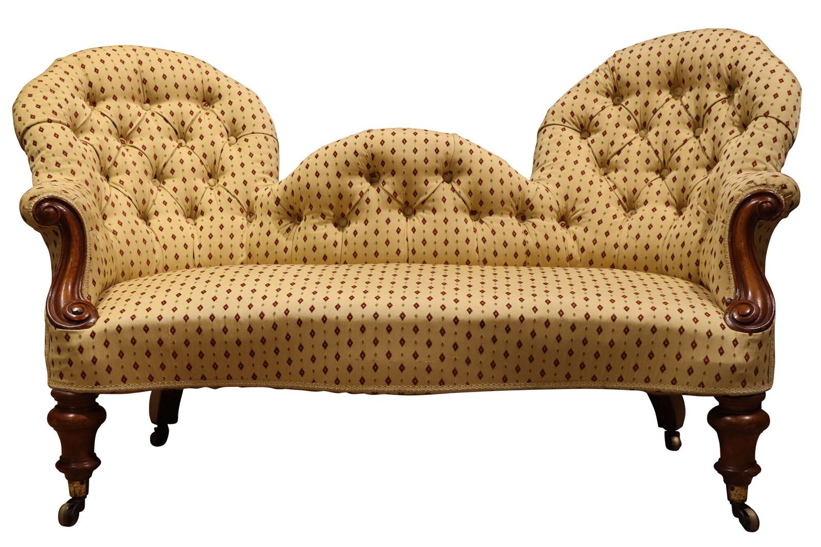 Victorian Mahogany Double-Ended Settee c.1860 (1 of 4) Victorian Mahogany Double-Ended Settee c.1860 (1 of 4)