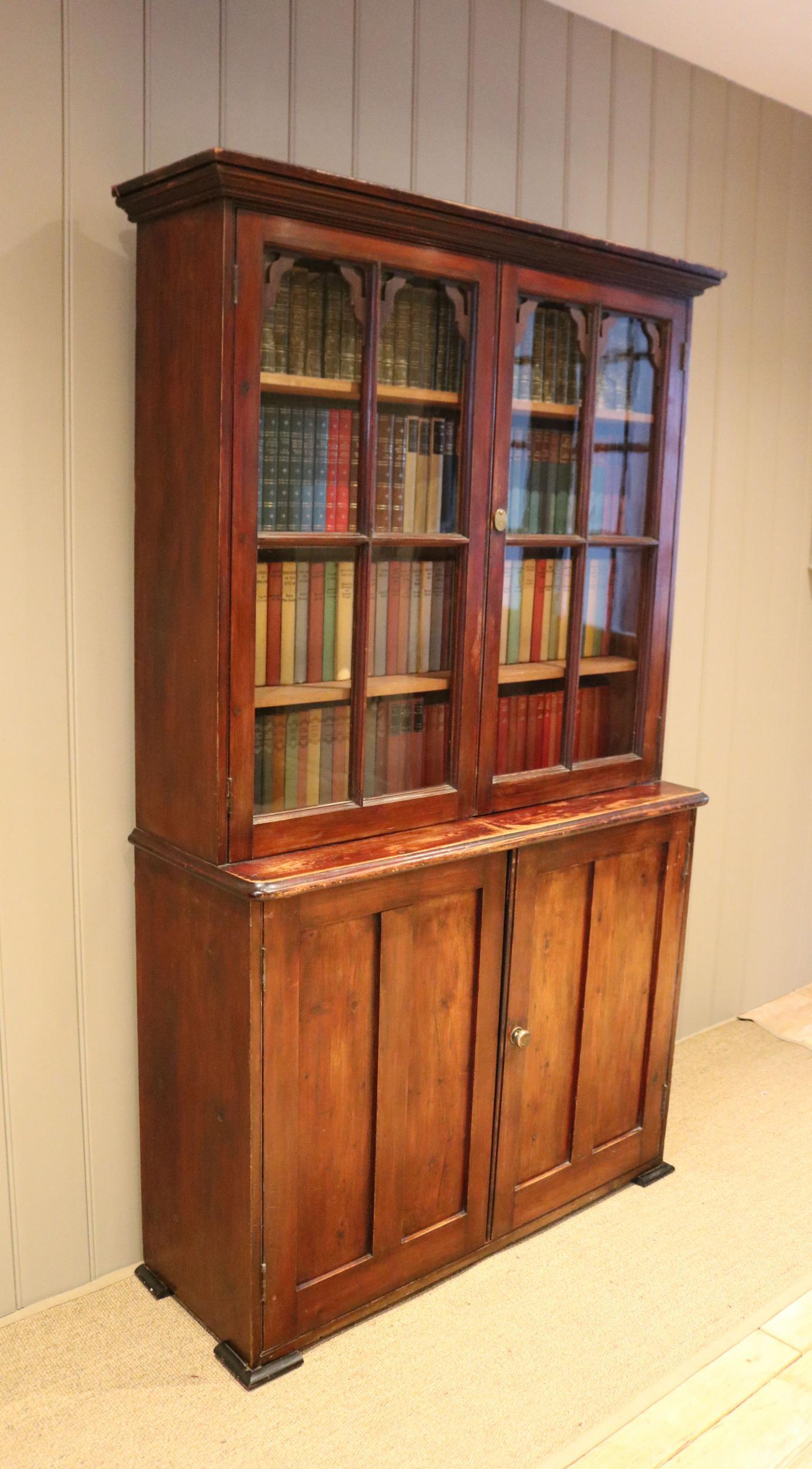 Pitch Pine Cabinet Bookcase (1 of 15) Pitch Pine Cabinet Bookcase (1 of 15)