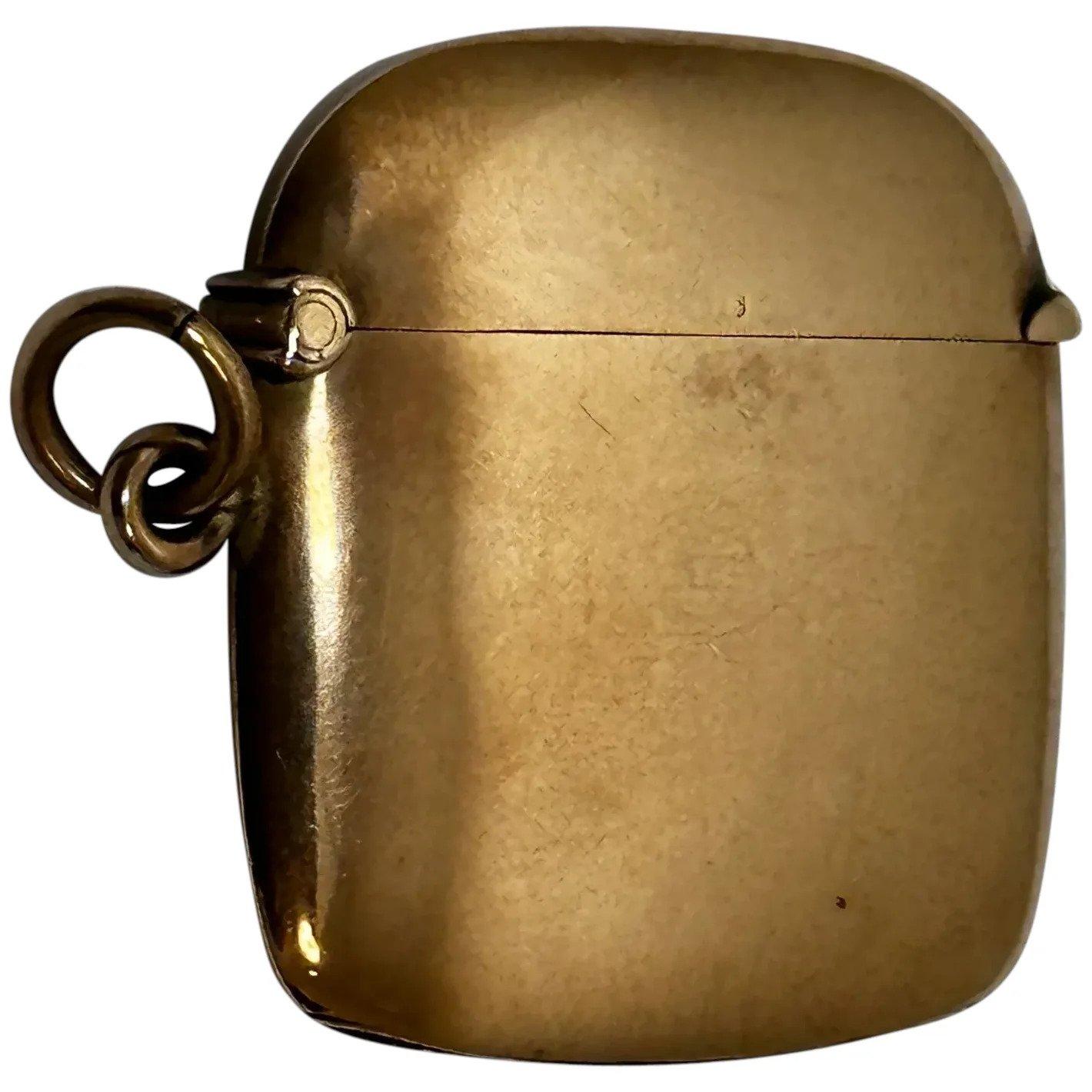 Antique Asprey London Edwardian 9ct Gold Hallmarked Vesta Case Charm c.1905 (1 of 43)