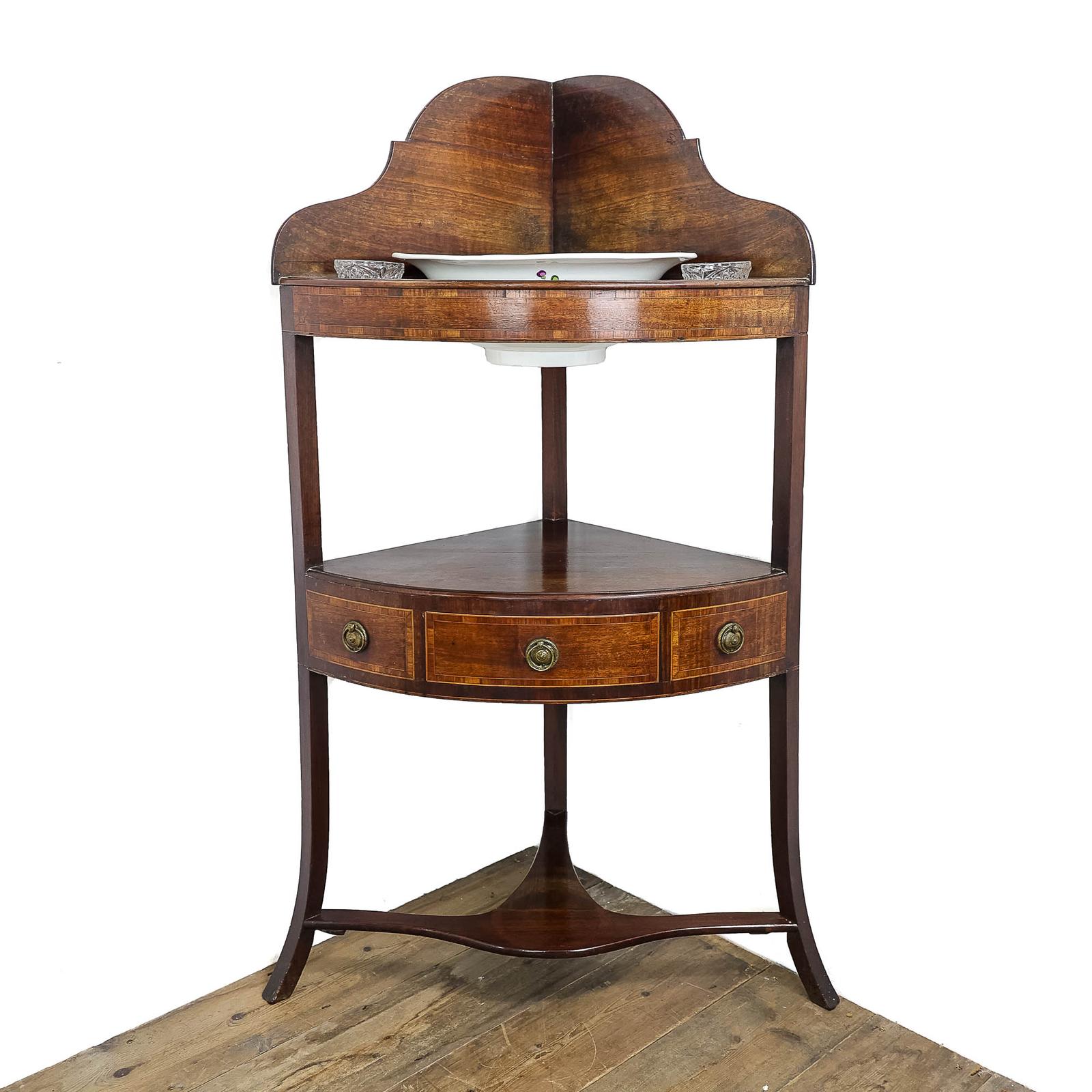 Antique 19th Century Mahogany Bow Front Corner Stand (1 of 5)