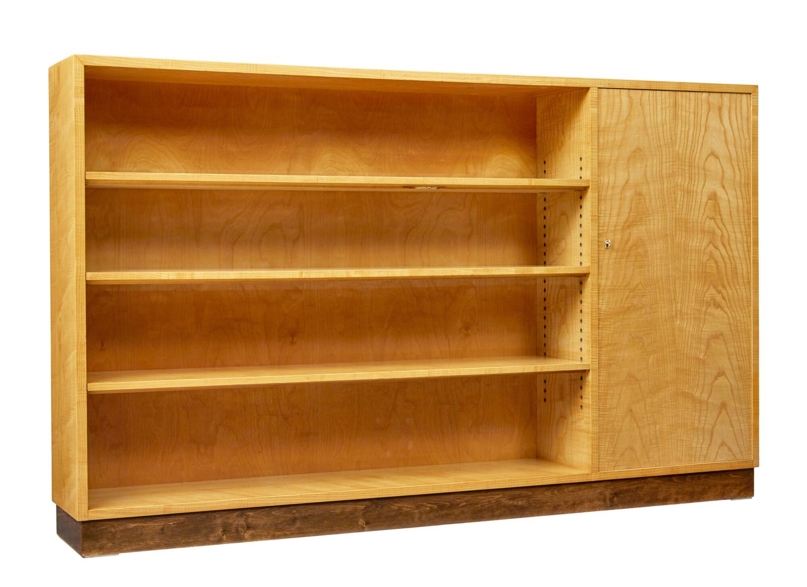 Swedish Mid Century Elm Open Bookcase (1 of 10)
