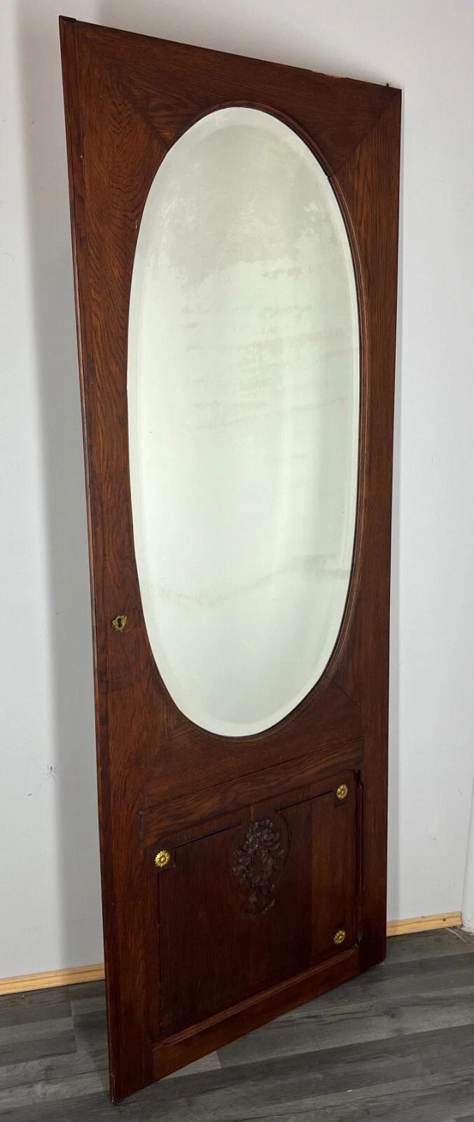Mirror Antique French Oak Mirror Oval Glass Panel Decorative Frame (1 of 8) Mirror Antique French Oak Mirror Oval Glass Panel Decorative Frame (1 of 8)
