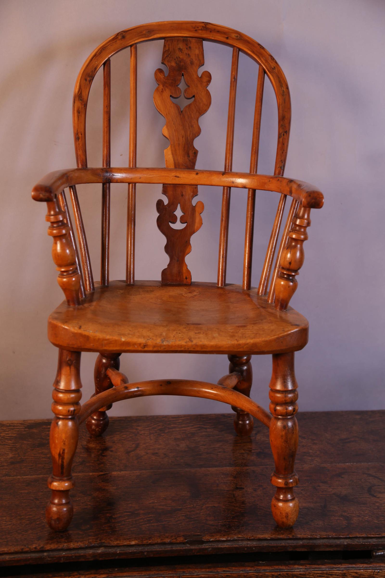 A Child's Yew Wood Windsor Chair (1 of 5)